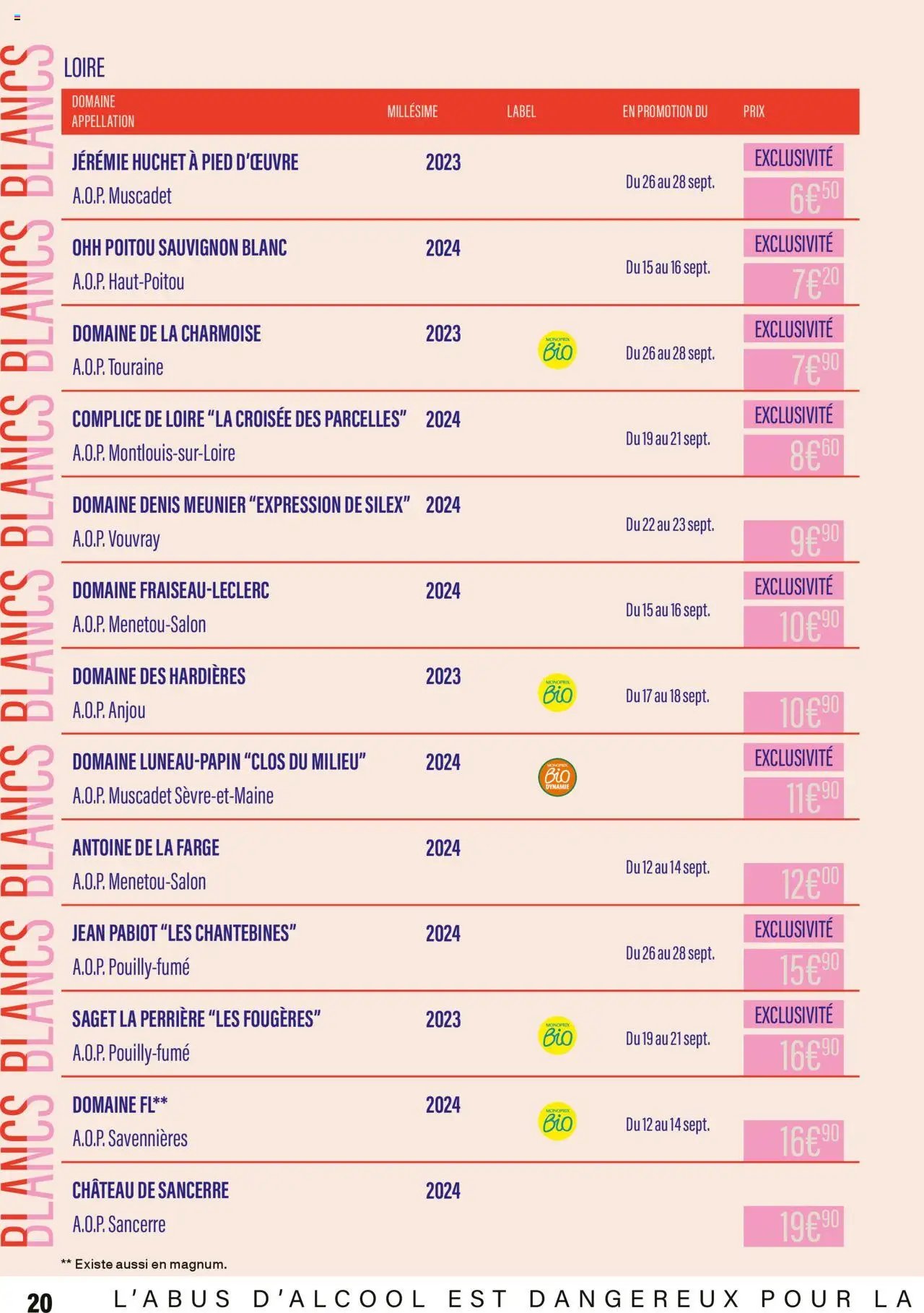Monoprix - Guide foire aux vins (2025-09-12 - 2025-09-28)