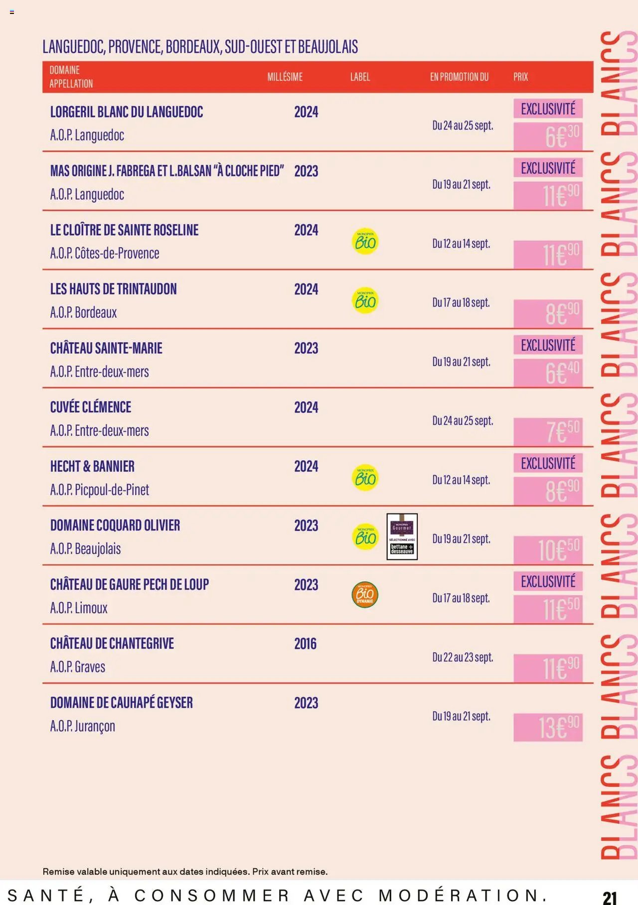 Monoprix - Guide foire aux vins (2025-09-12 - 2025-09-28)