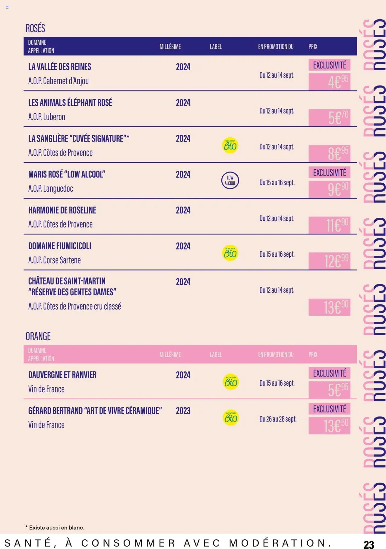Monoprix - Guide foire aux vins (2025-09-12 - 2025-09-28)