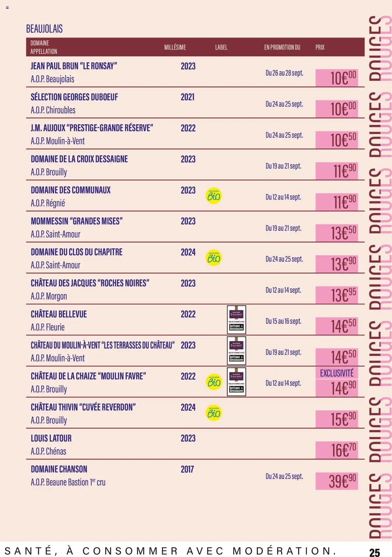 Monoprix - Guide foire aux vins (2025-09-12 - 2025-09-28)