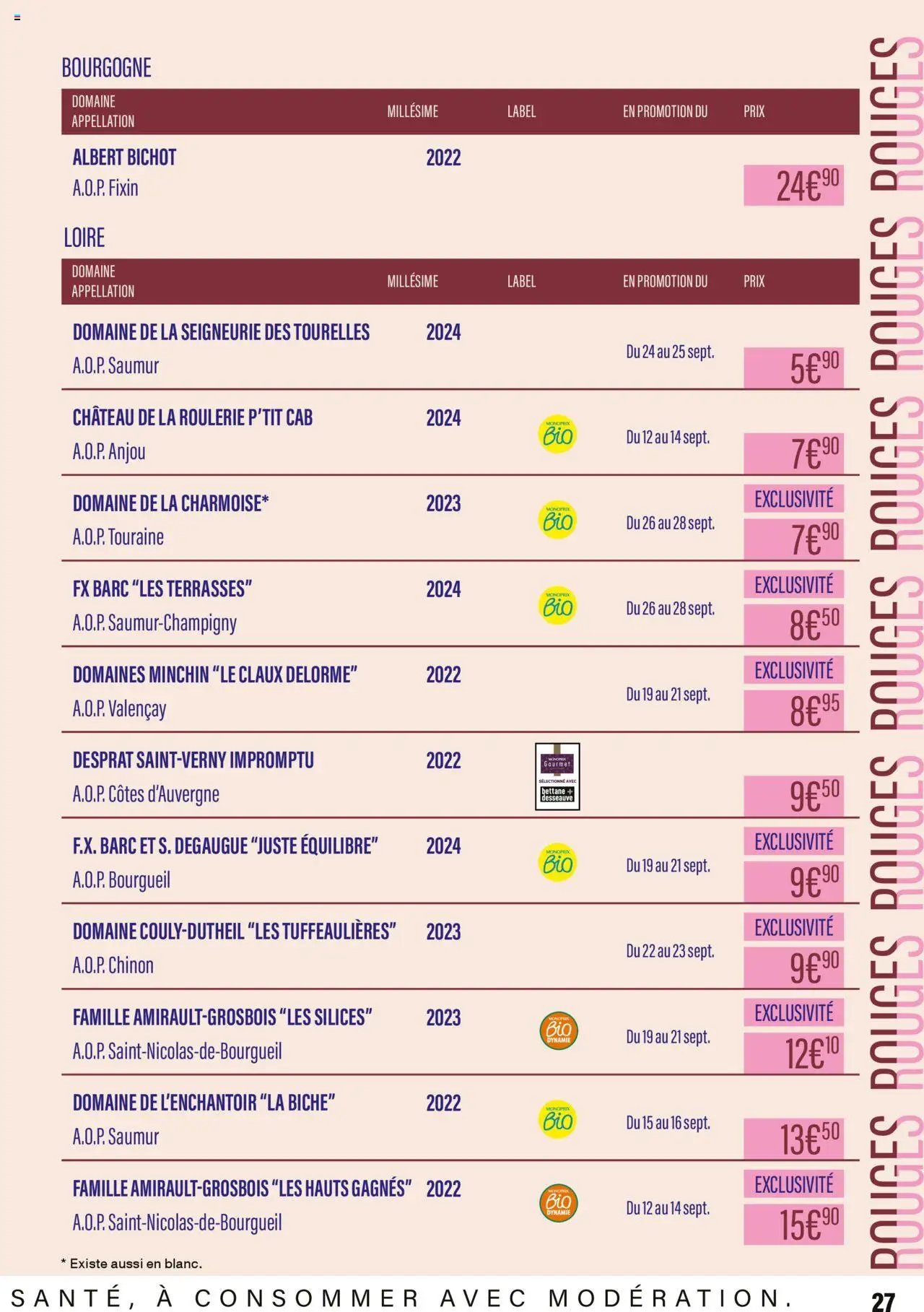 Monoprix - Guide foire aux vins (2025-09-12 - 2025-09-28)