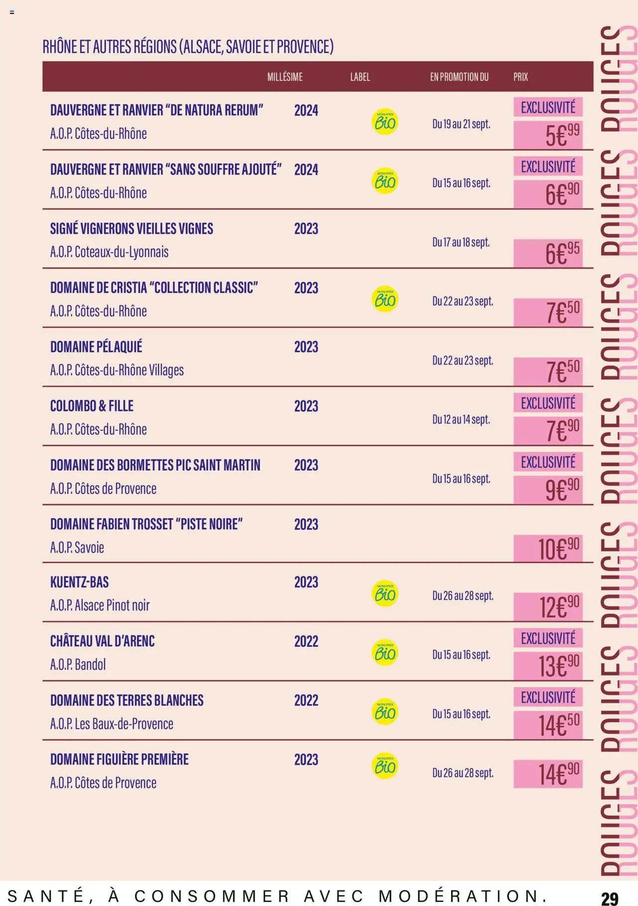 Monoprix - Guide foire aux vins (2025-09-12 - 2025-09-28)