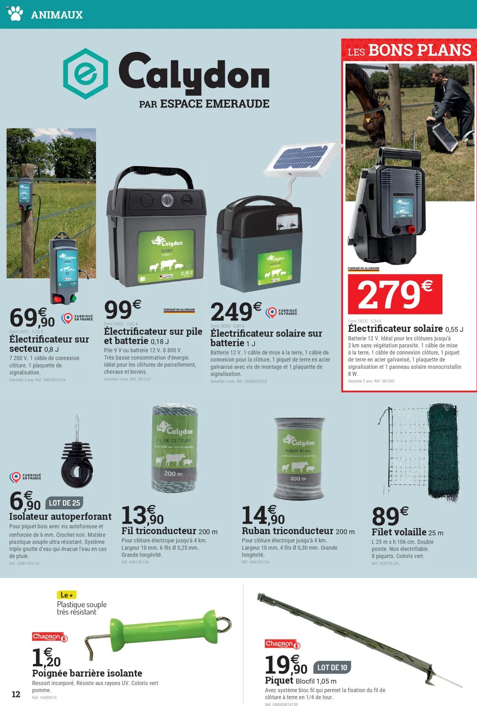 Espace Emeraude catalogue