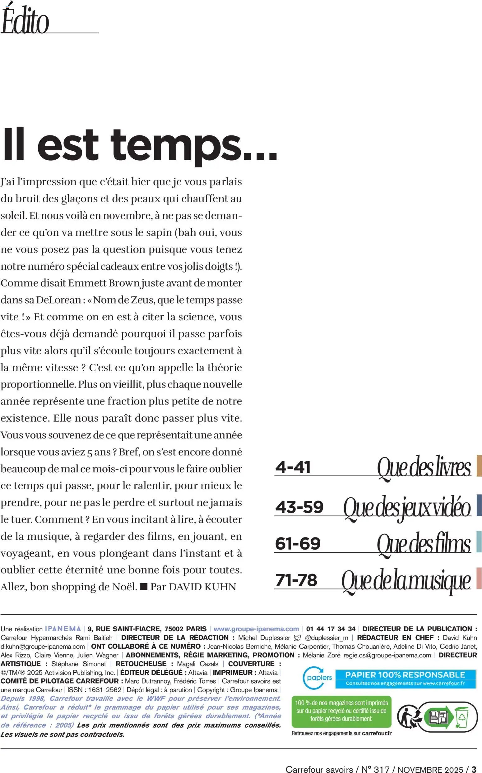 Carrefour contact Magazine