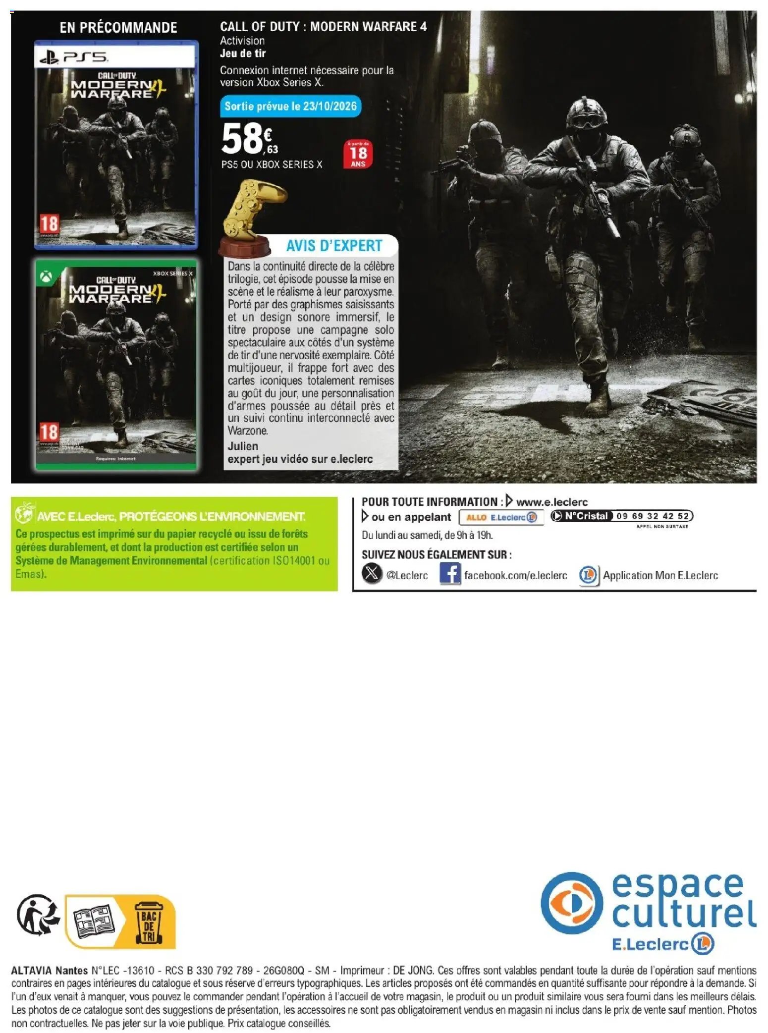 E.Leclerc Guide Jeu Vidéo