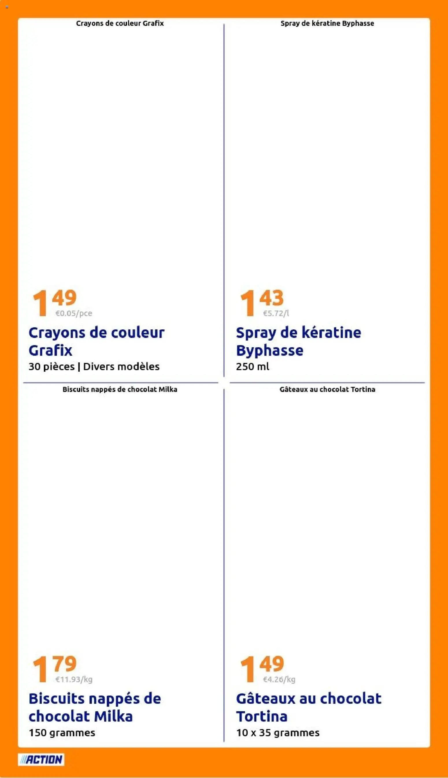 Action catalogue