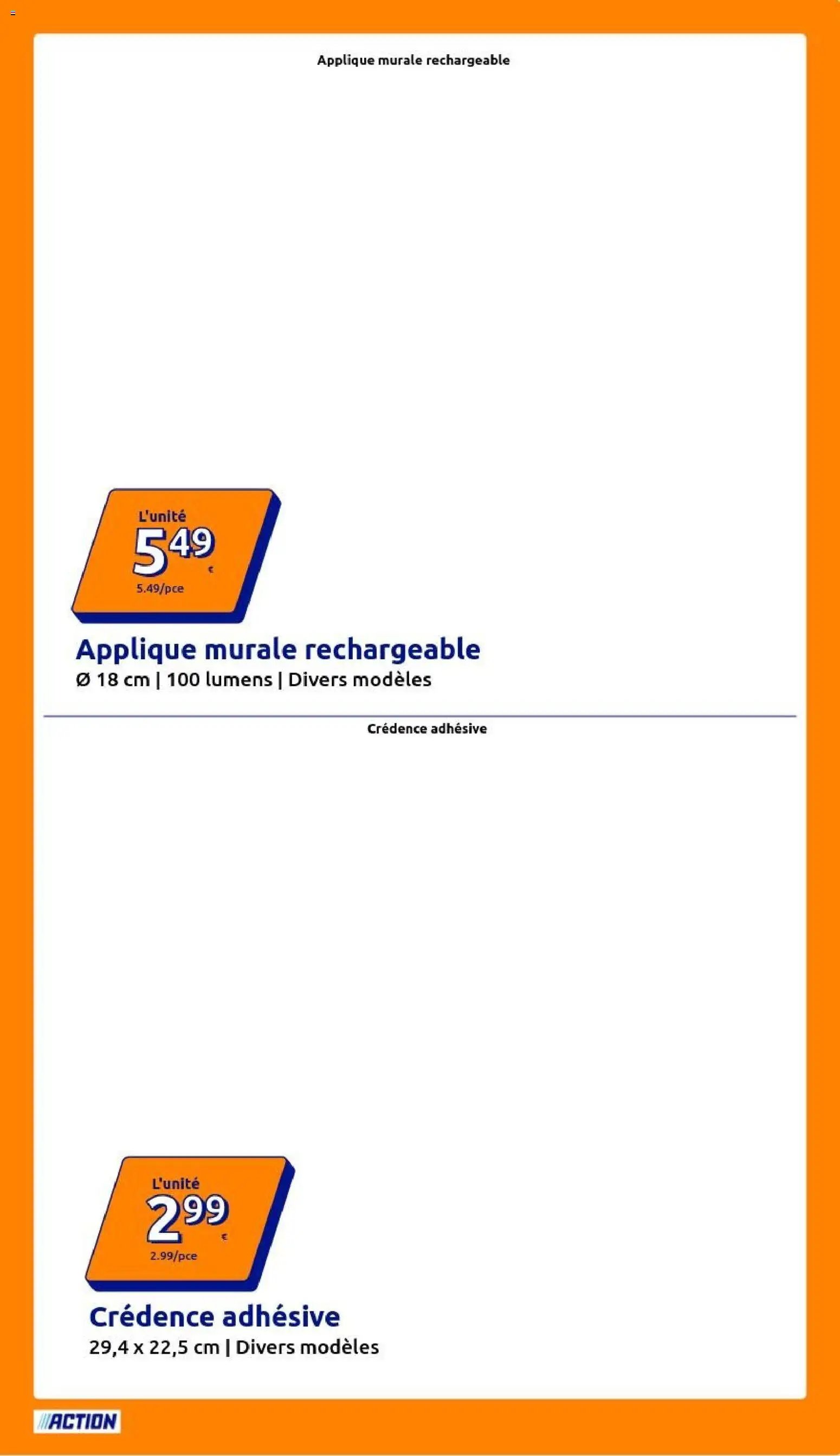 Action catalogue
