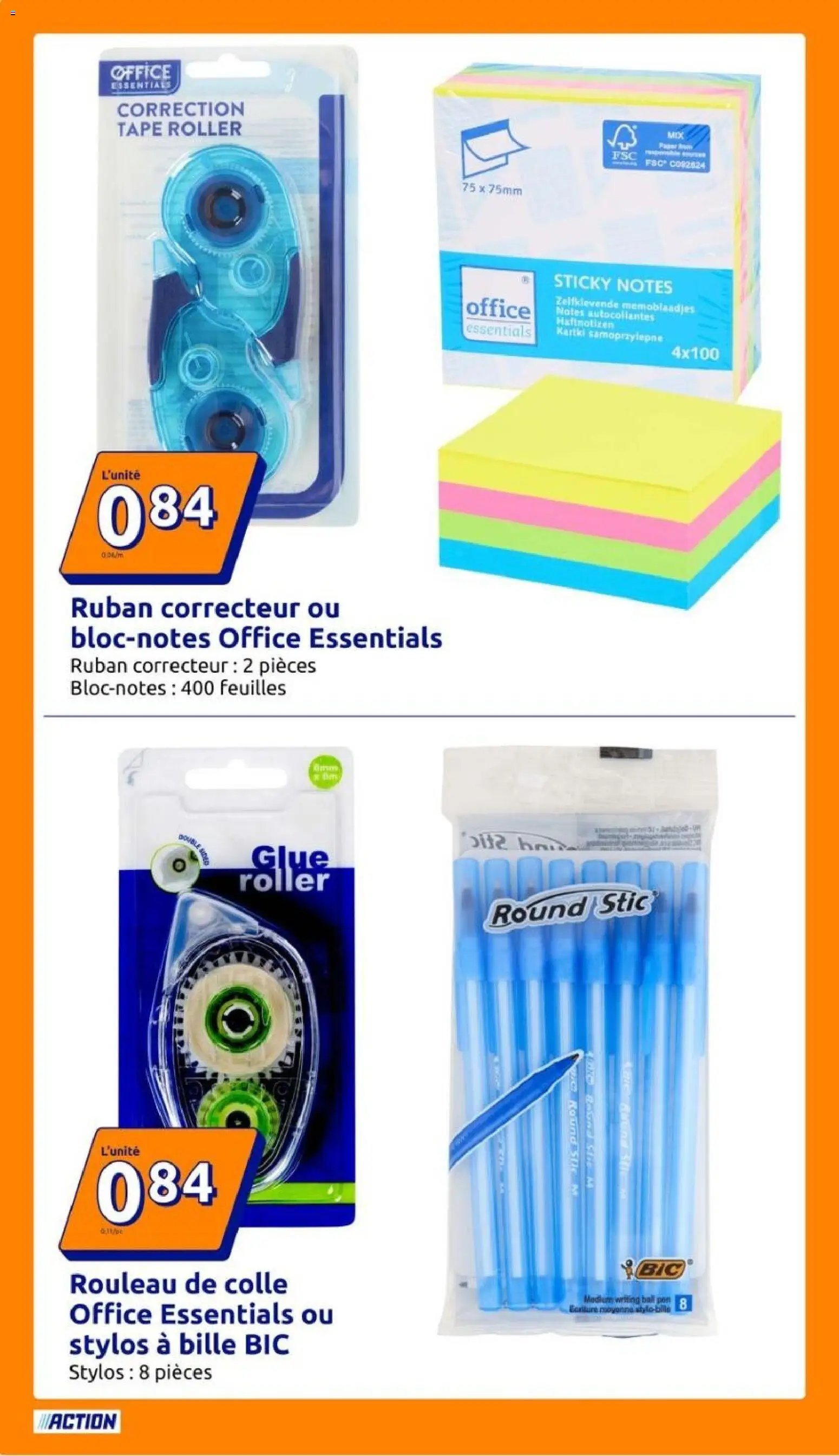 Action catalogue