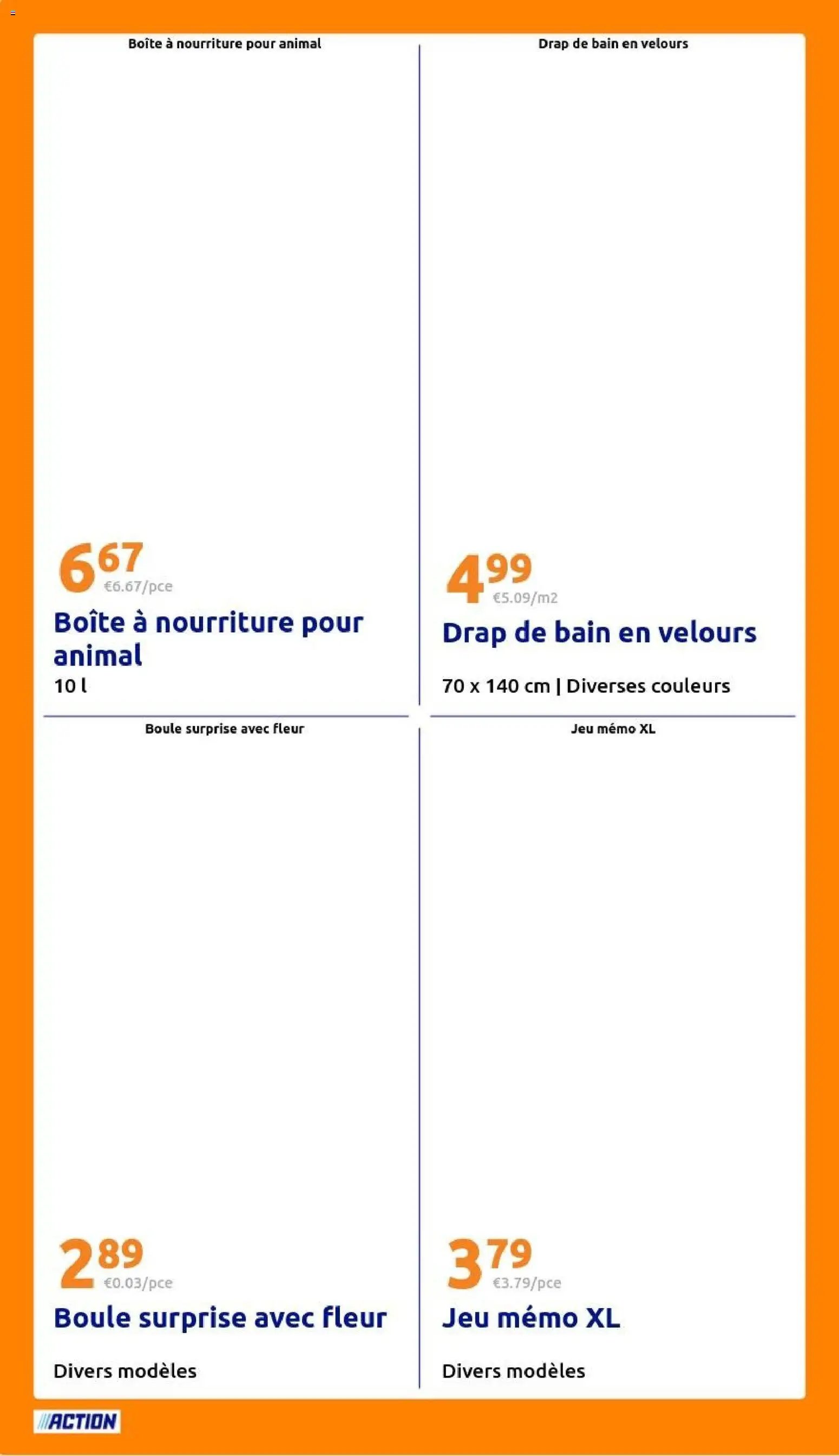 Action catalogue