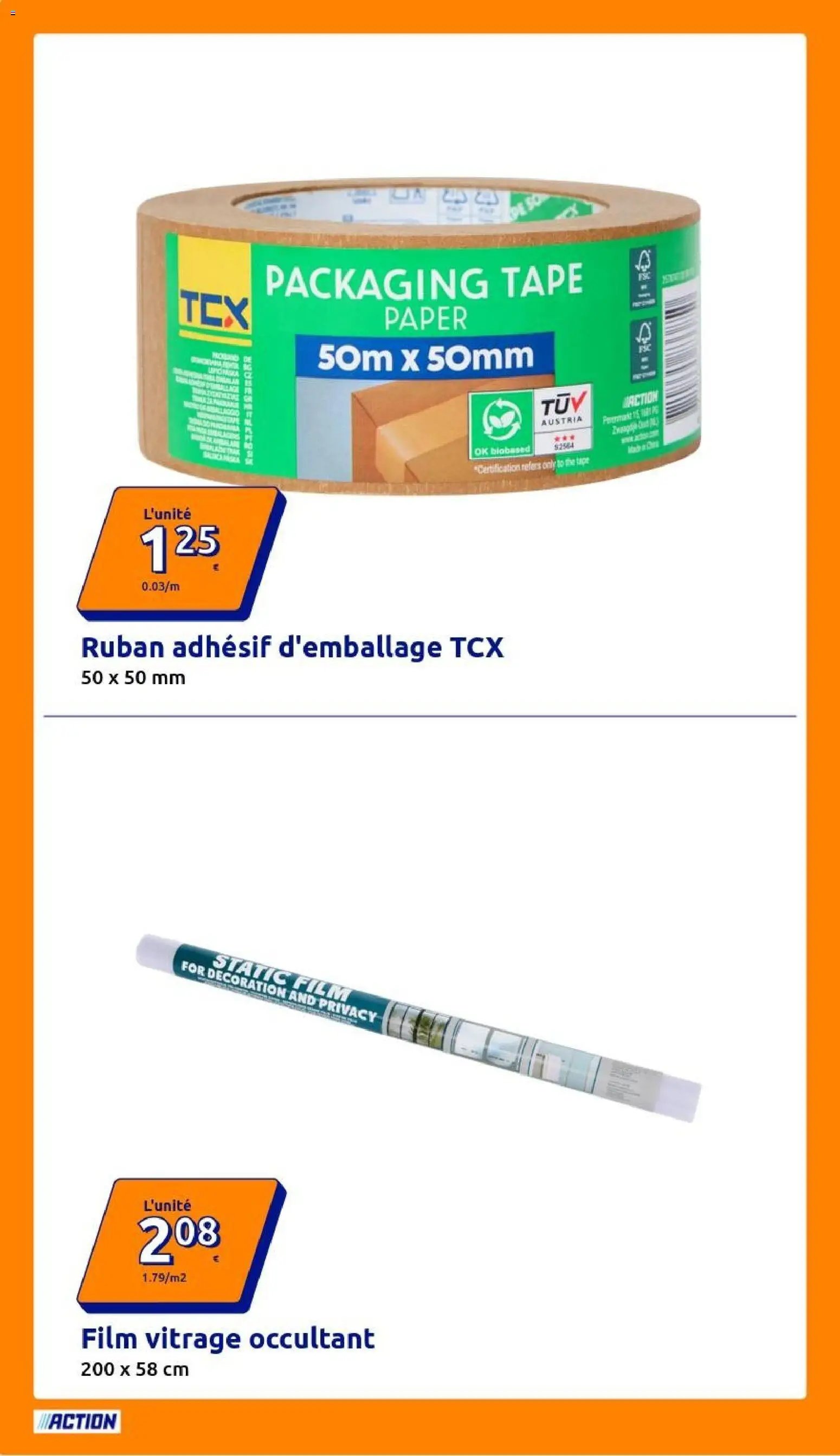 Action catalogue