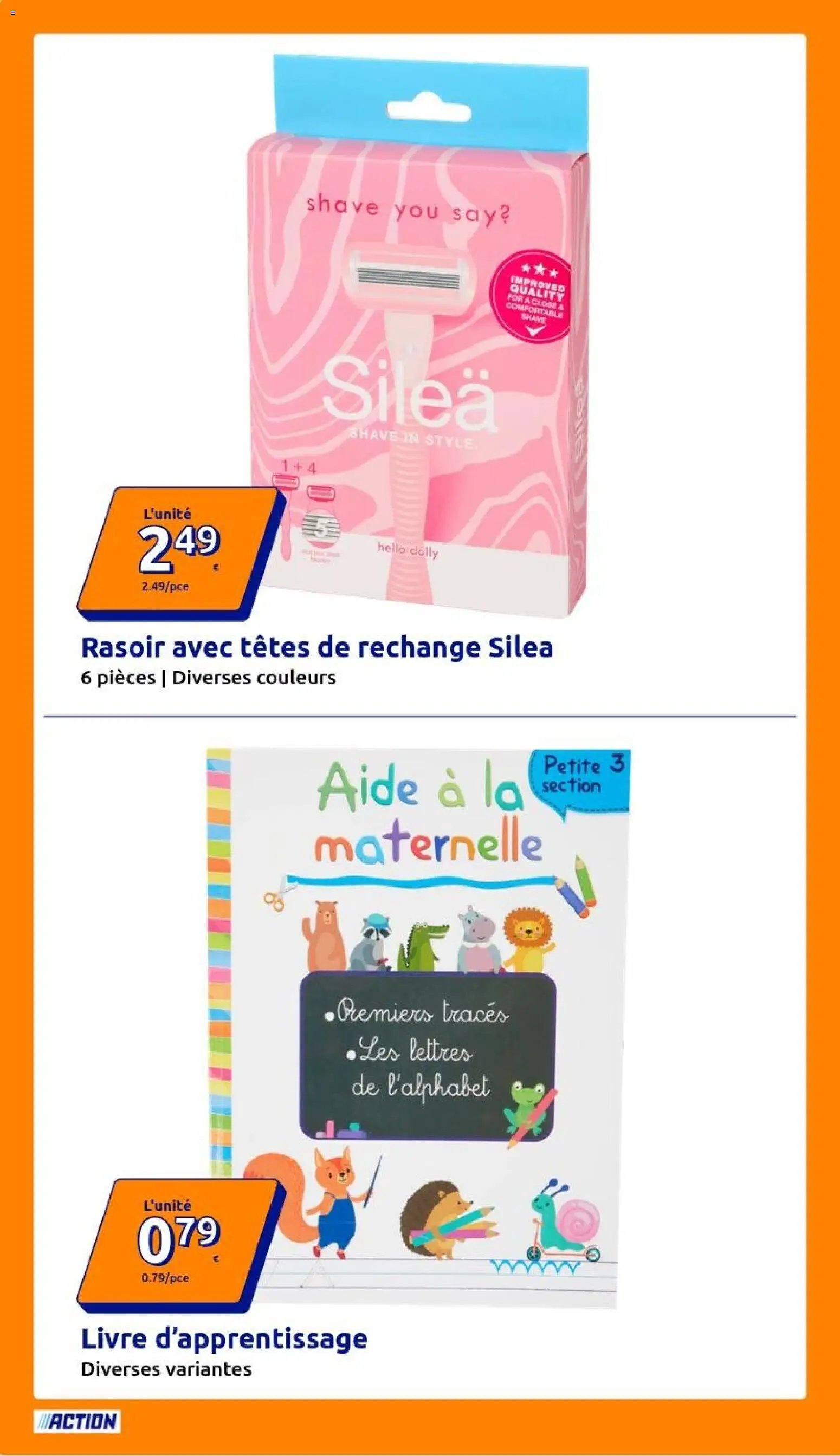 Action catalogue