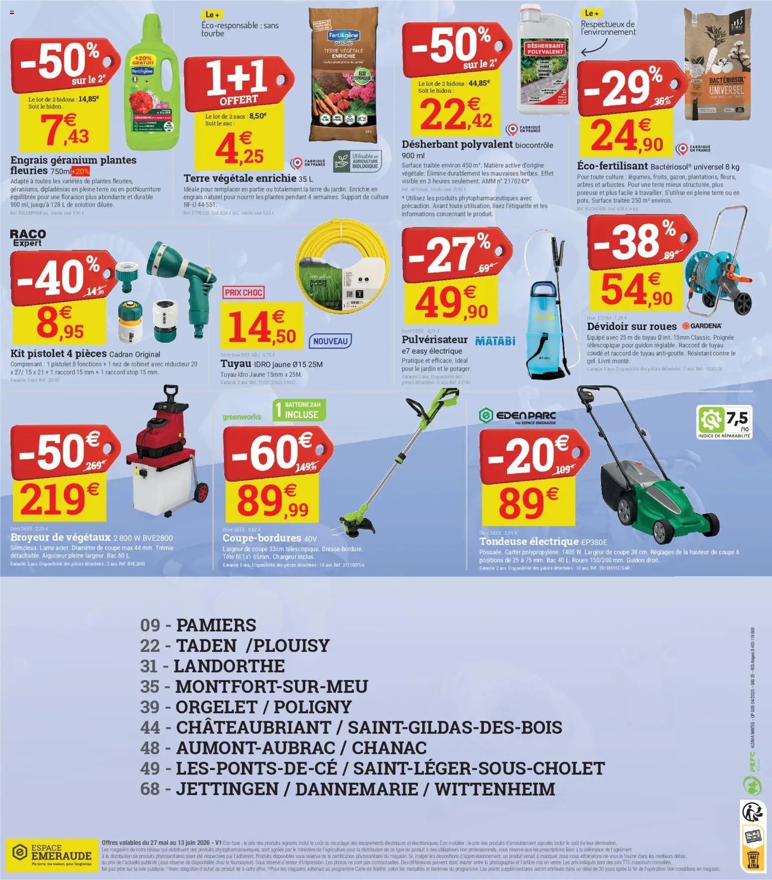 Espace Emeraude catalogue