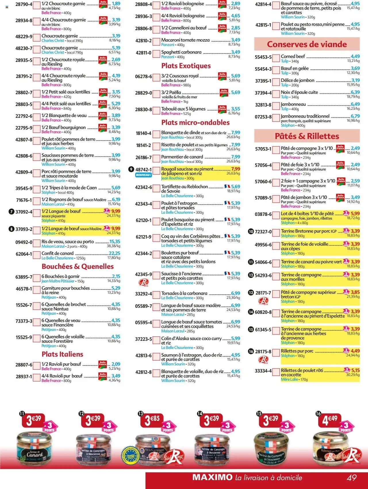 Maximo catalogue epicerie (2025-09-26 - 2025-10-23)