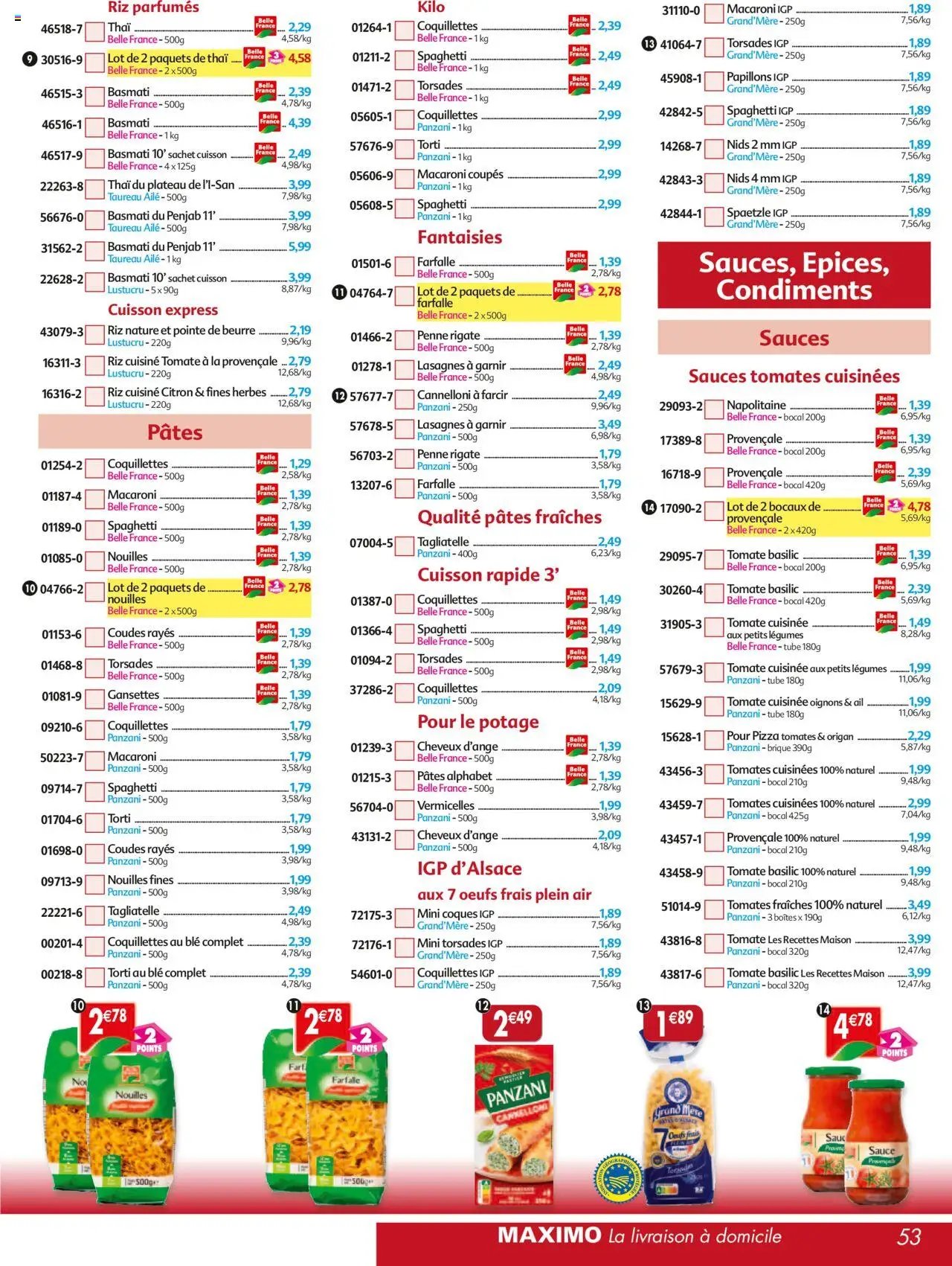 Maximo catalogue epicerie (2025-09-26 - 2025-10-23)