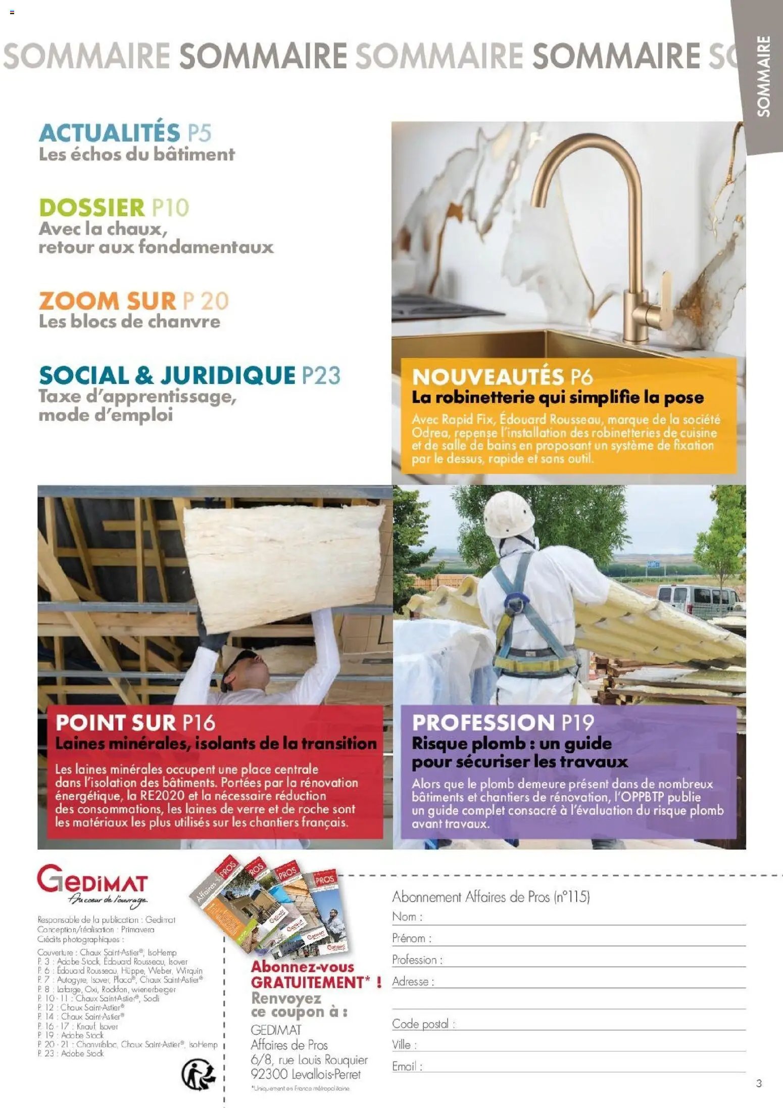 Gedimat catalogue