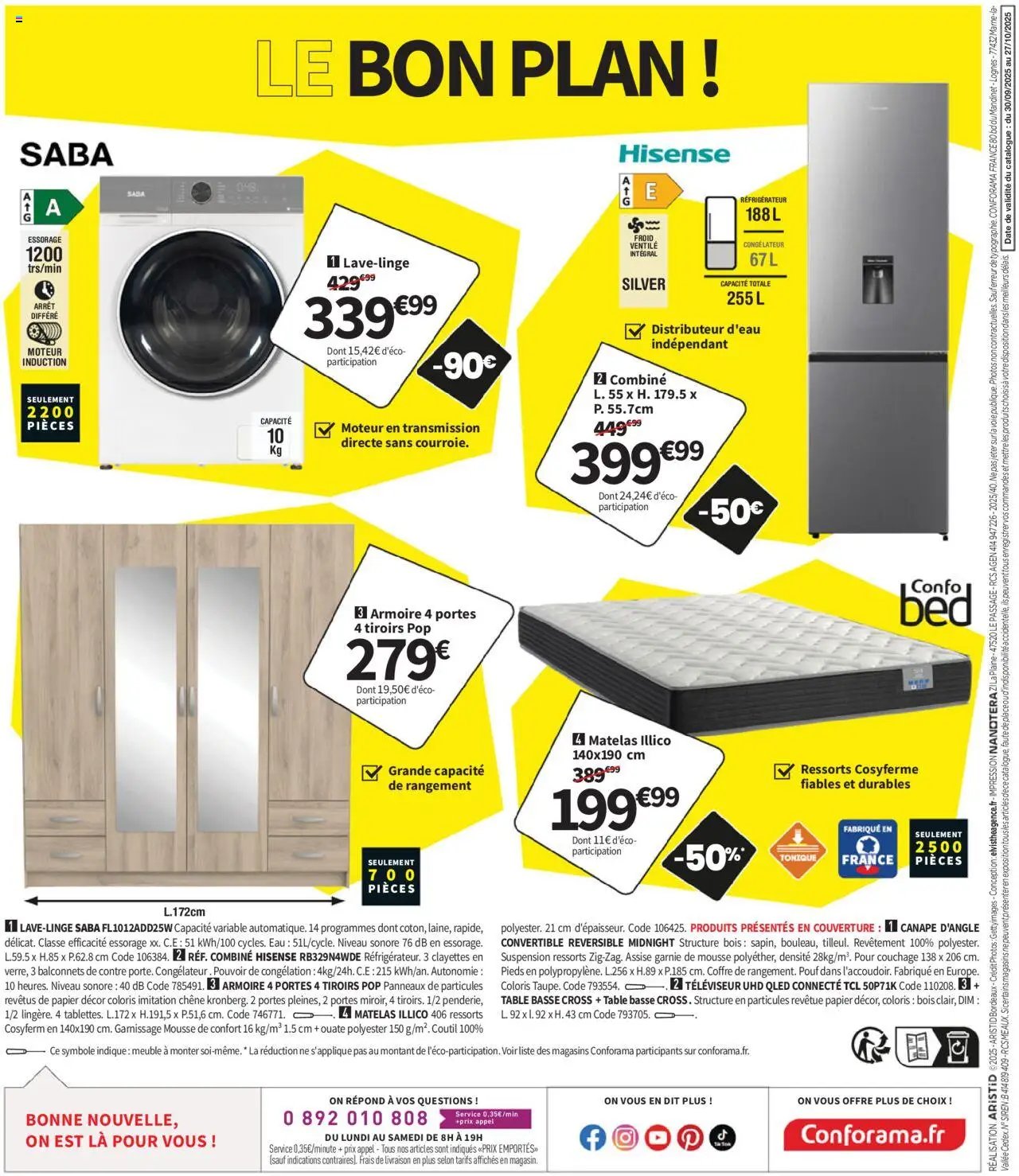 Conforama catalogue (2025-09-30 - 2025-10-27)