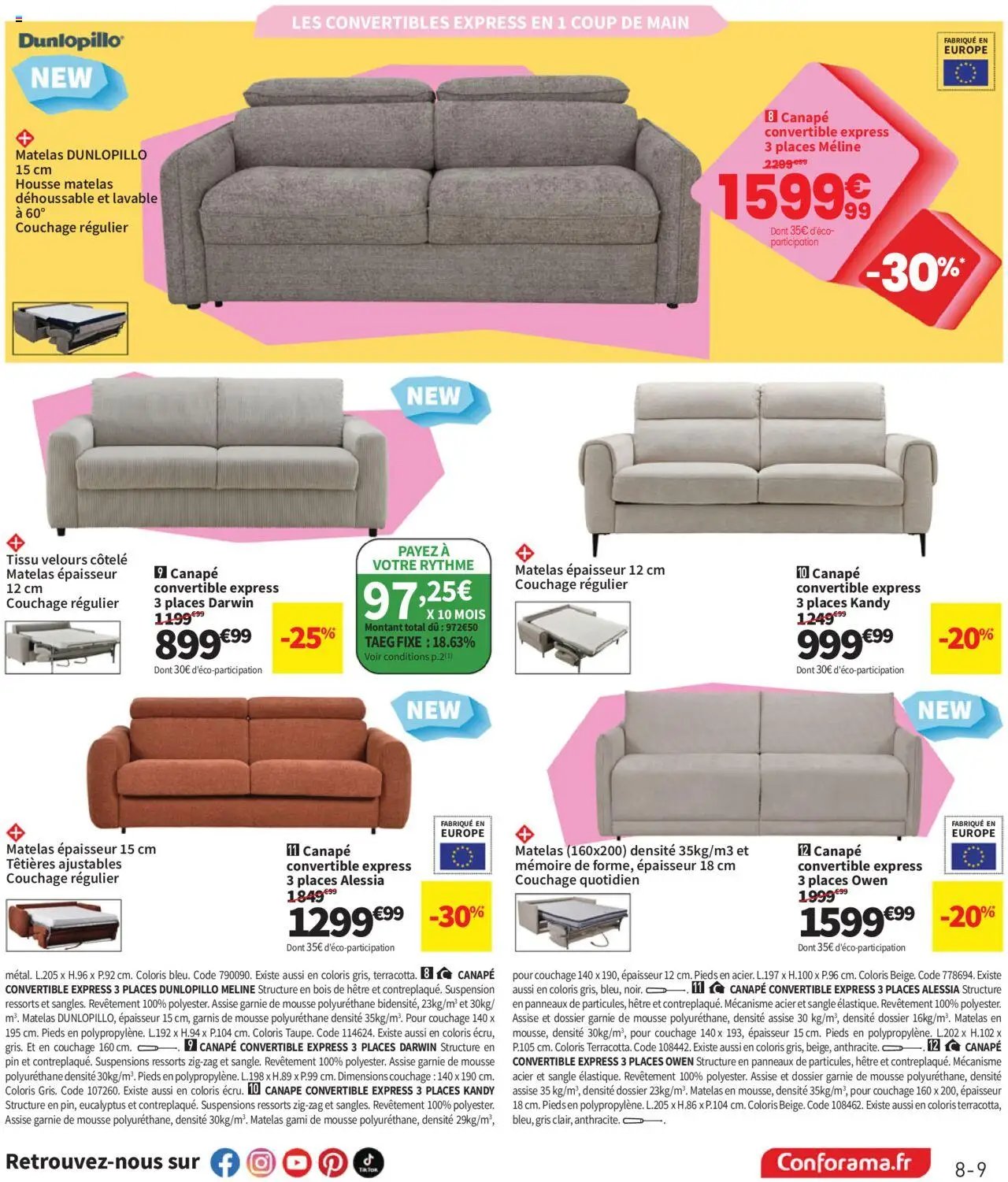 Conforama catalogue (2025-09-30 - 2025-10-27)