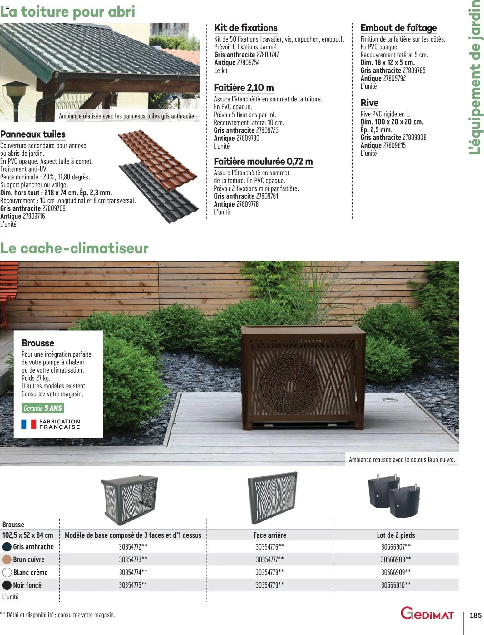 Gedimat - Brochure Aména-gements extérieurs