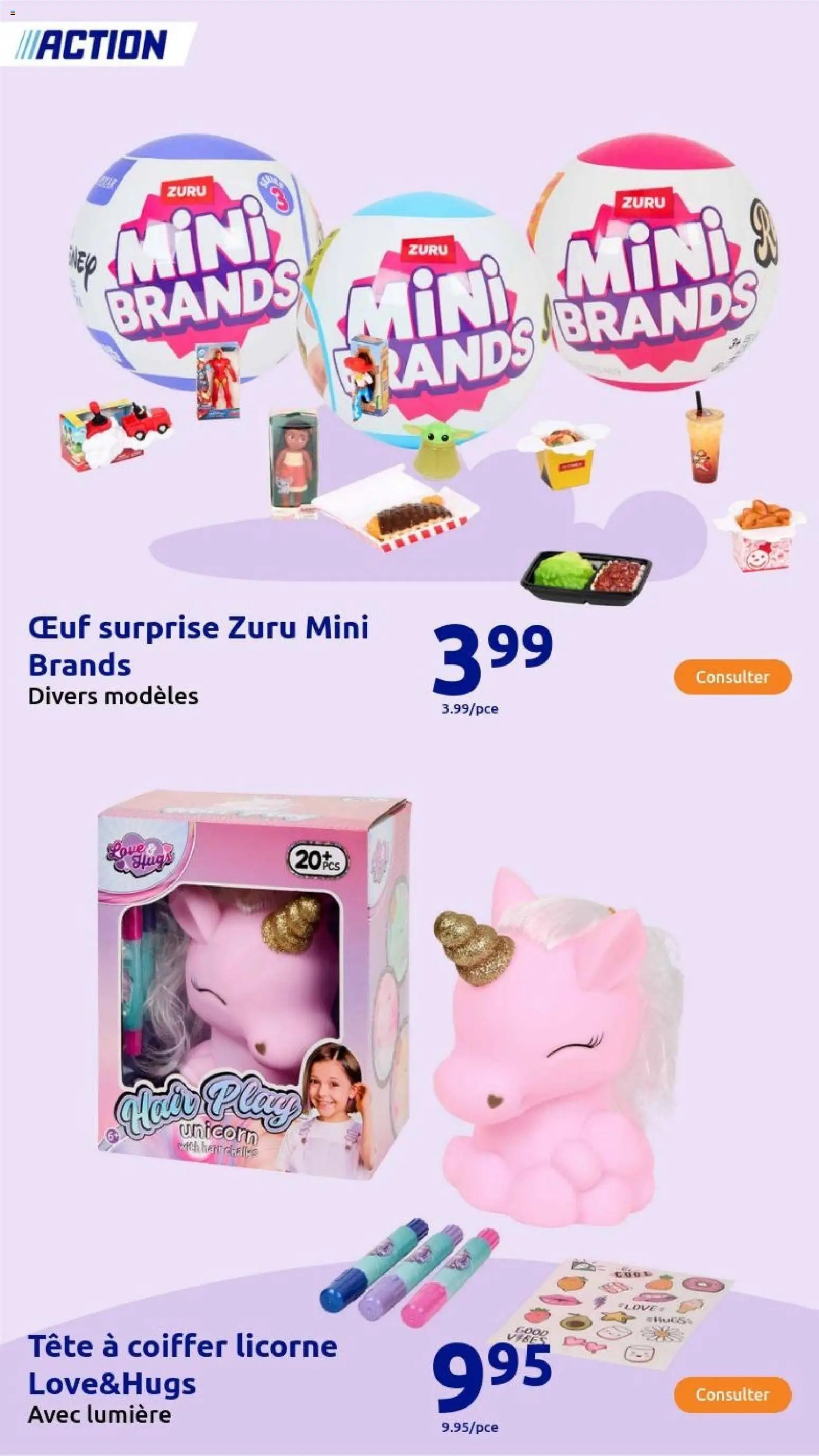 Action catalogue de la semaine