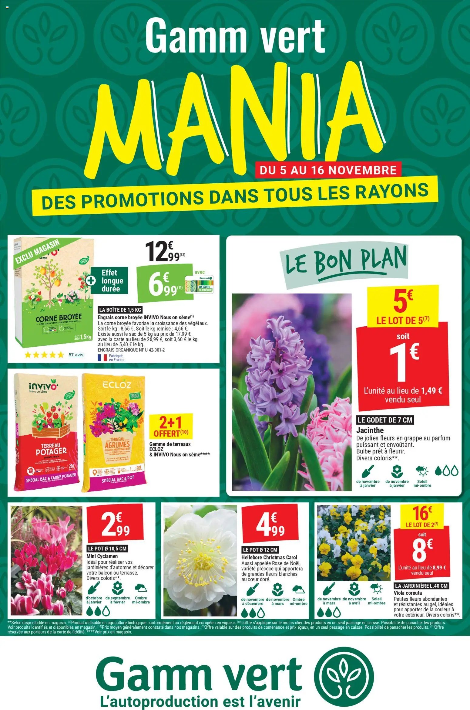 Gamm vert - Gamm vert mania des promotions dans tous les rayons