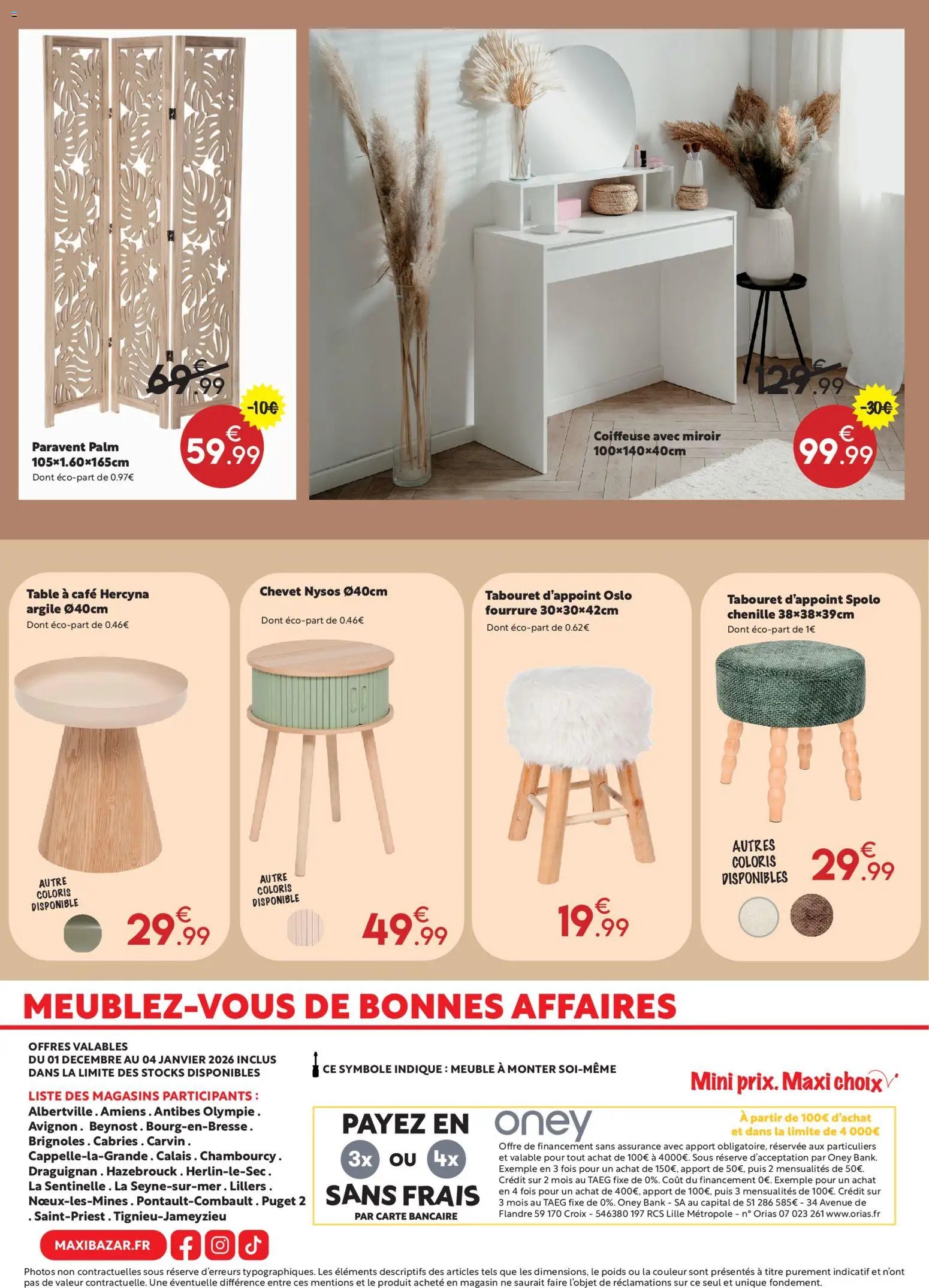Maxi Bazar - Catalogue mobilier Maxi Bazar