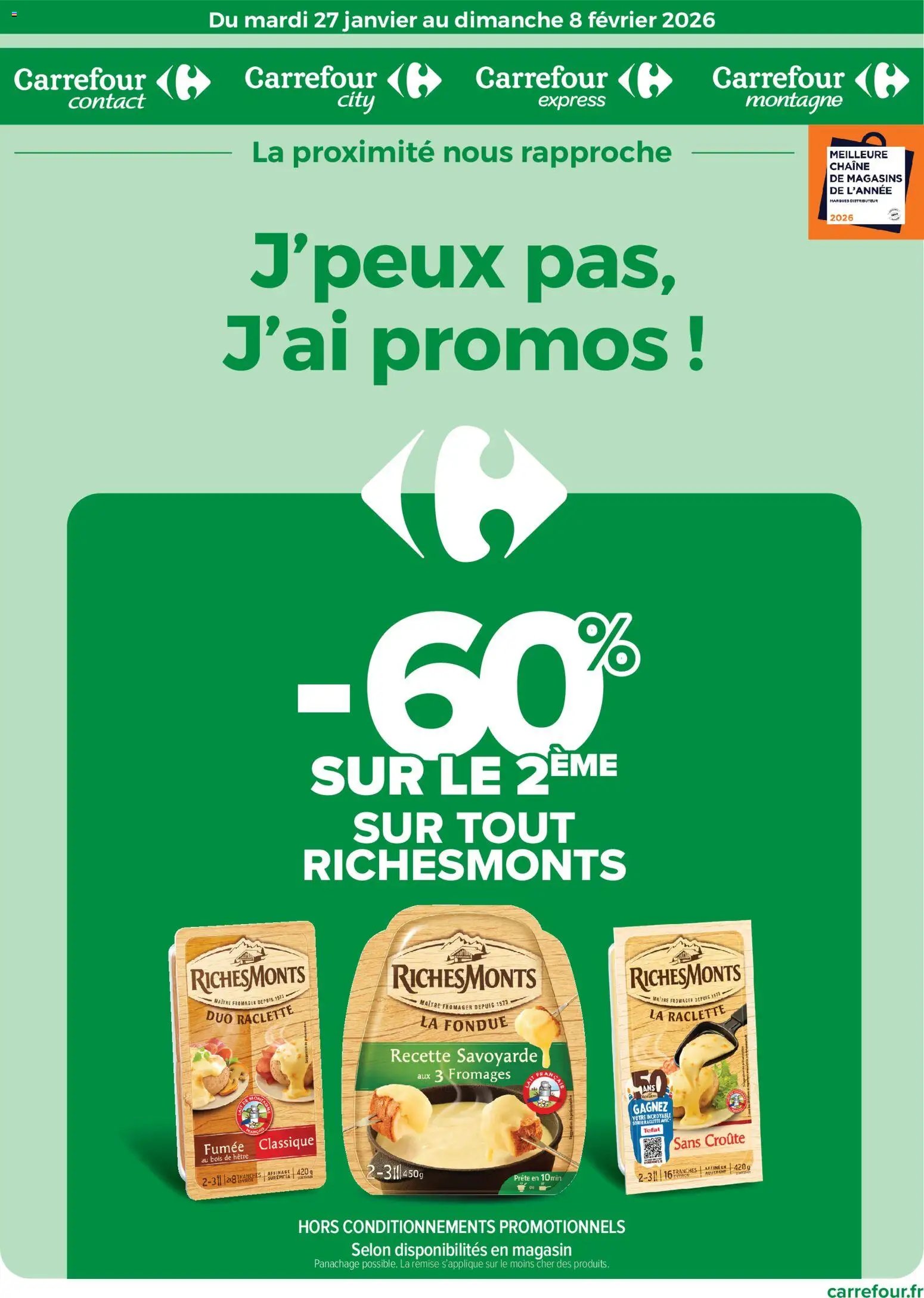 Carrefour contact Spécial chandeleur à goût promo 