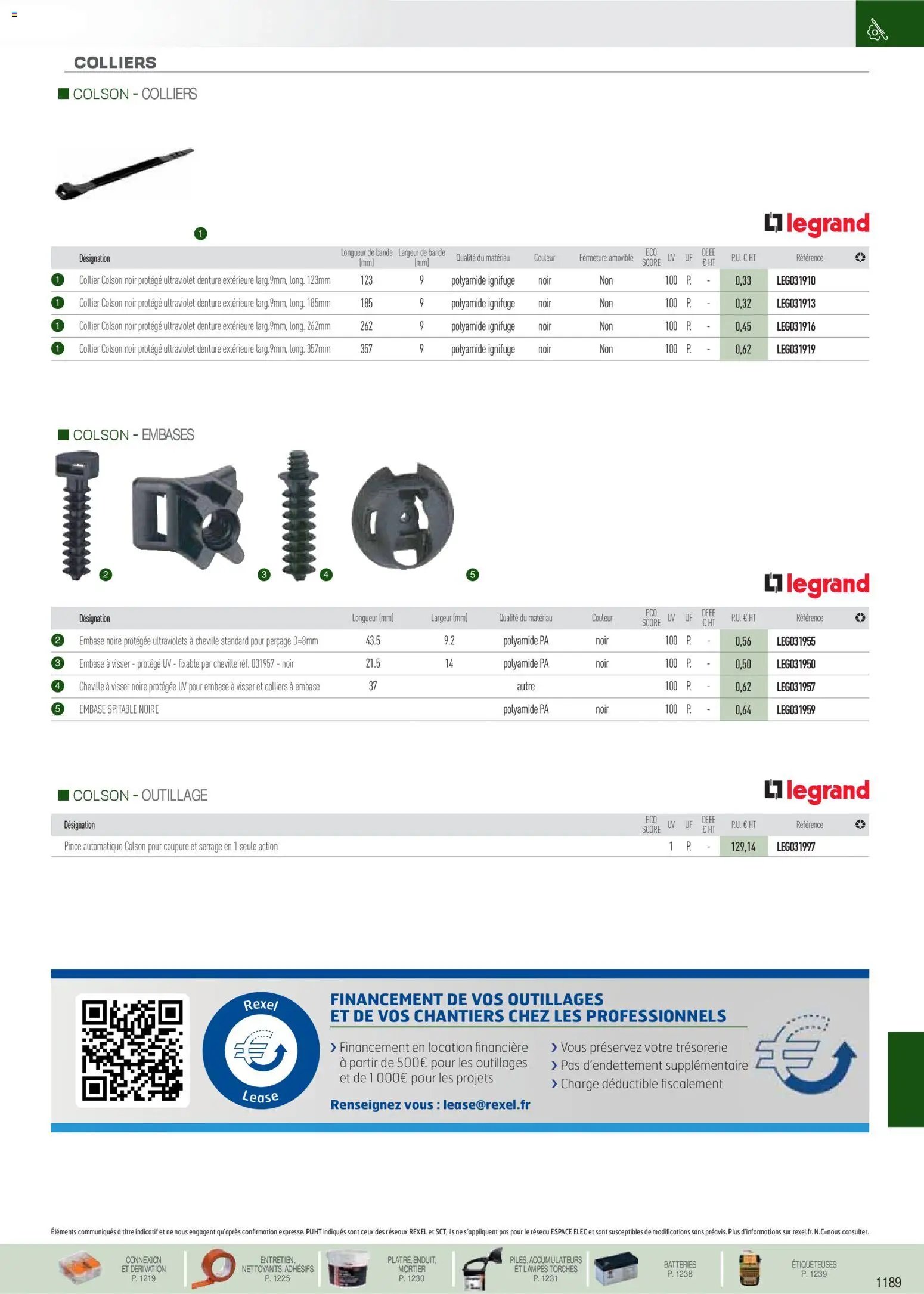 Rexel EPI, mesure, outillage, fixations et consommables (2025-09-01 - 2026-12-31)