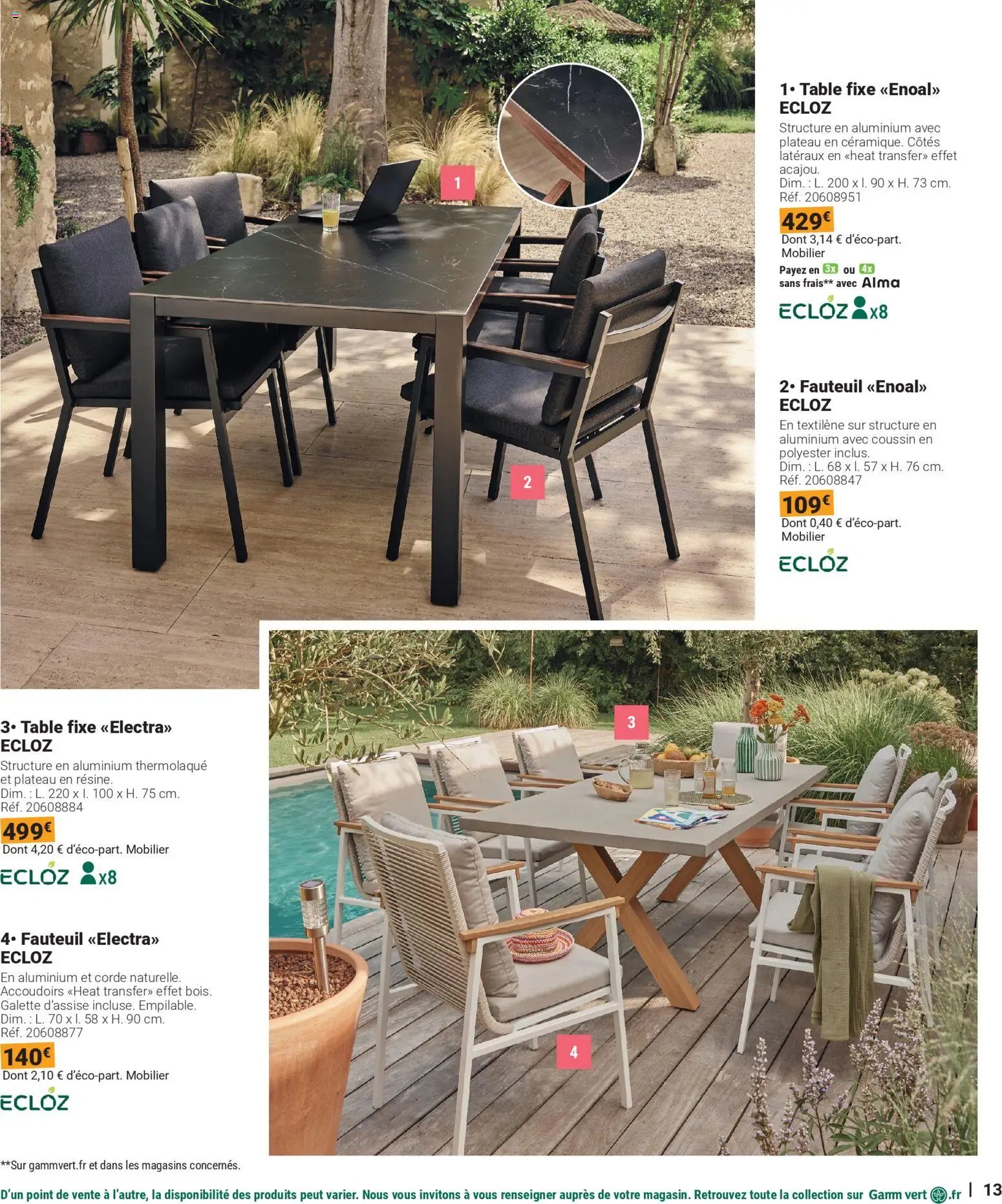 Gamm vert - Catalogue plein air 