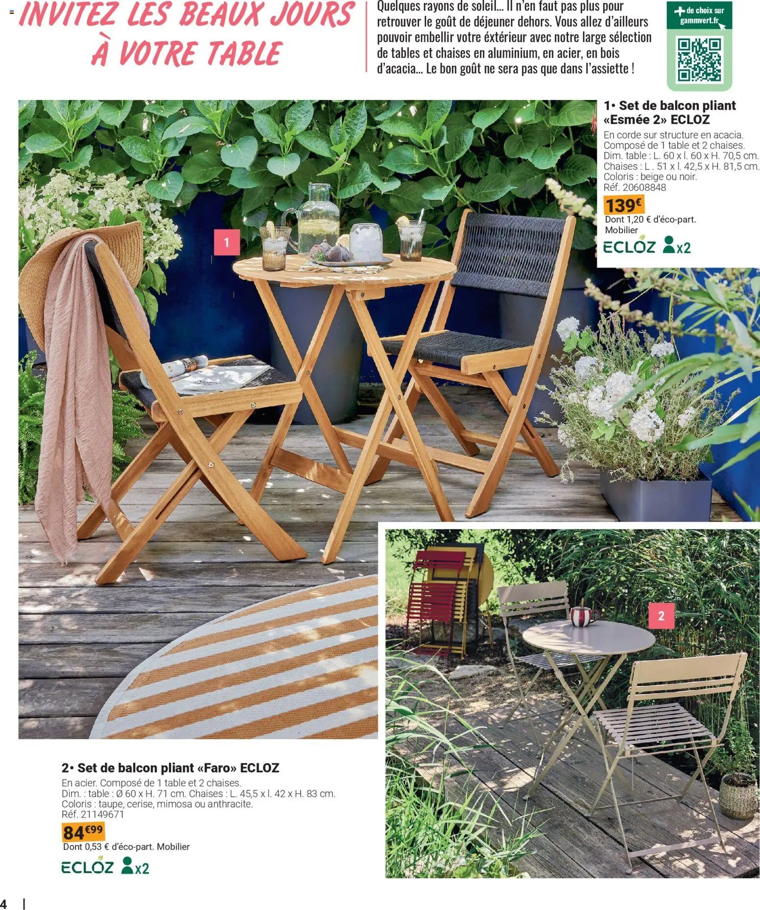 Gamm vert - Catalogue plein air 