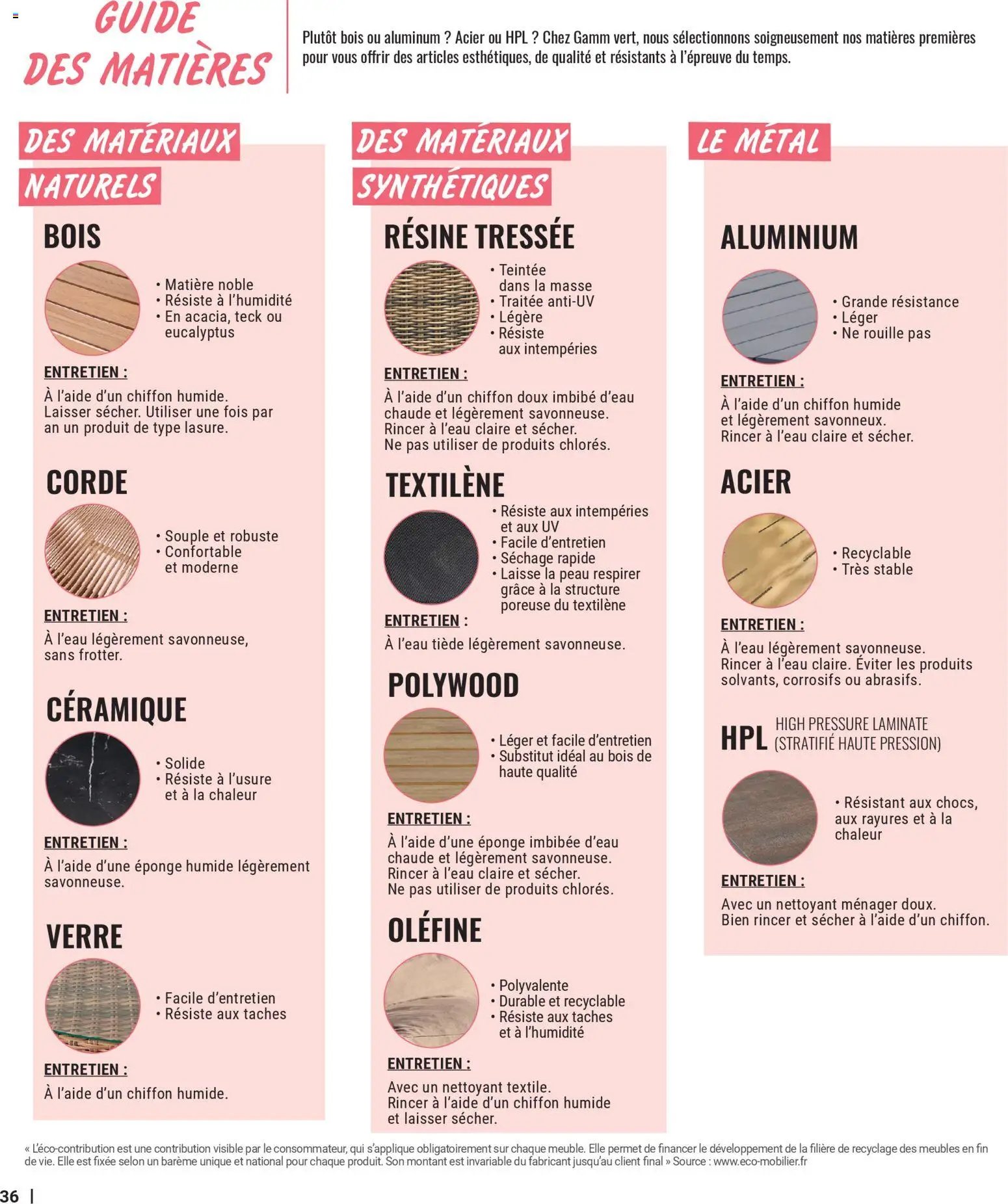 Gamm vert - Catalogue plein air 