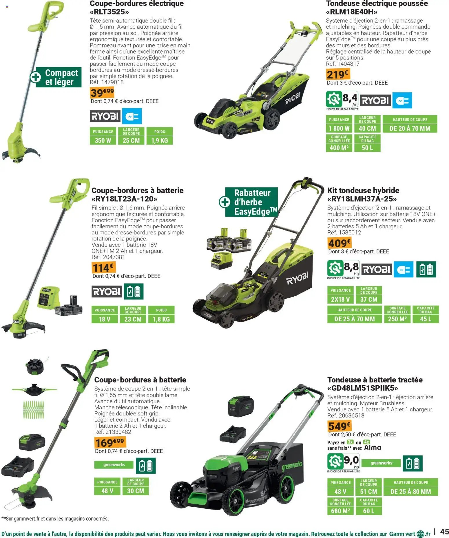 Gamm vert - Catalogue plein air 
