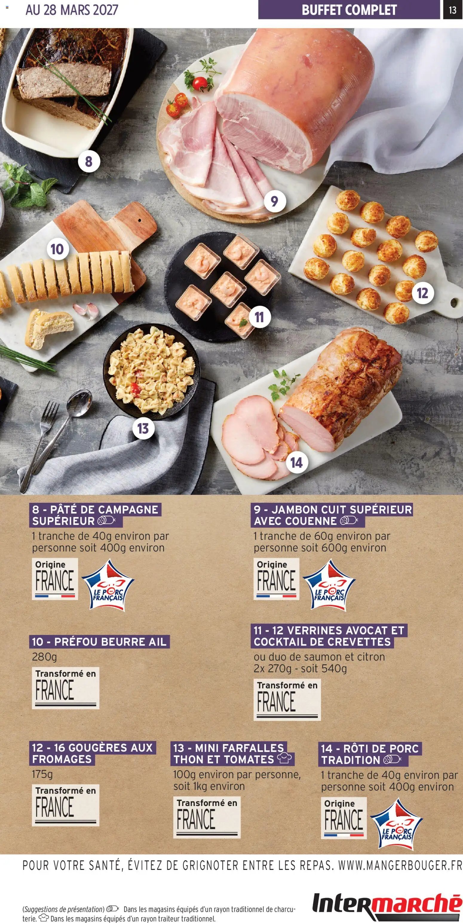 Intermarché - Les menus traiteur automne/hiver