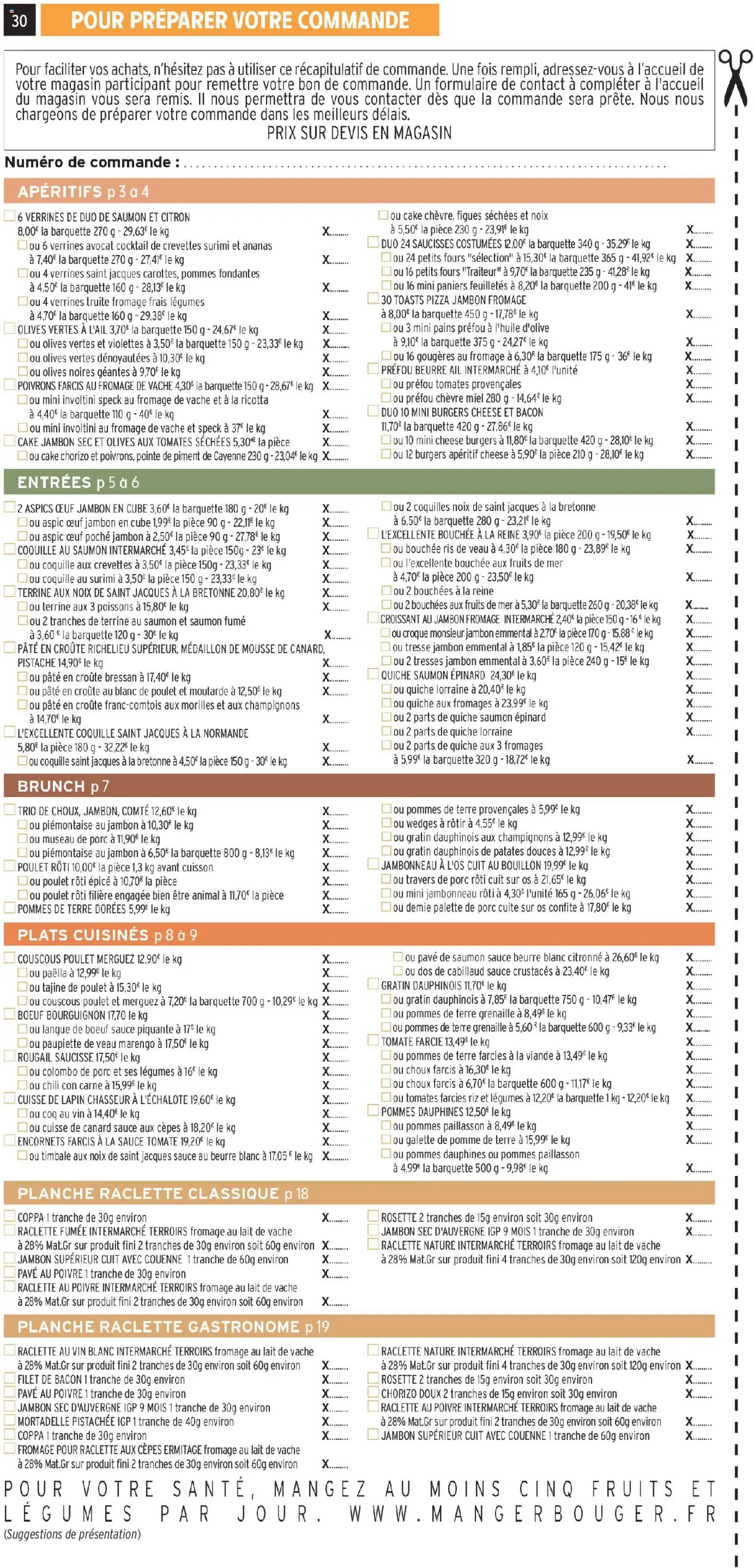 Intermarché - Les menus traiteur automne/hiver