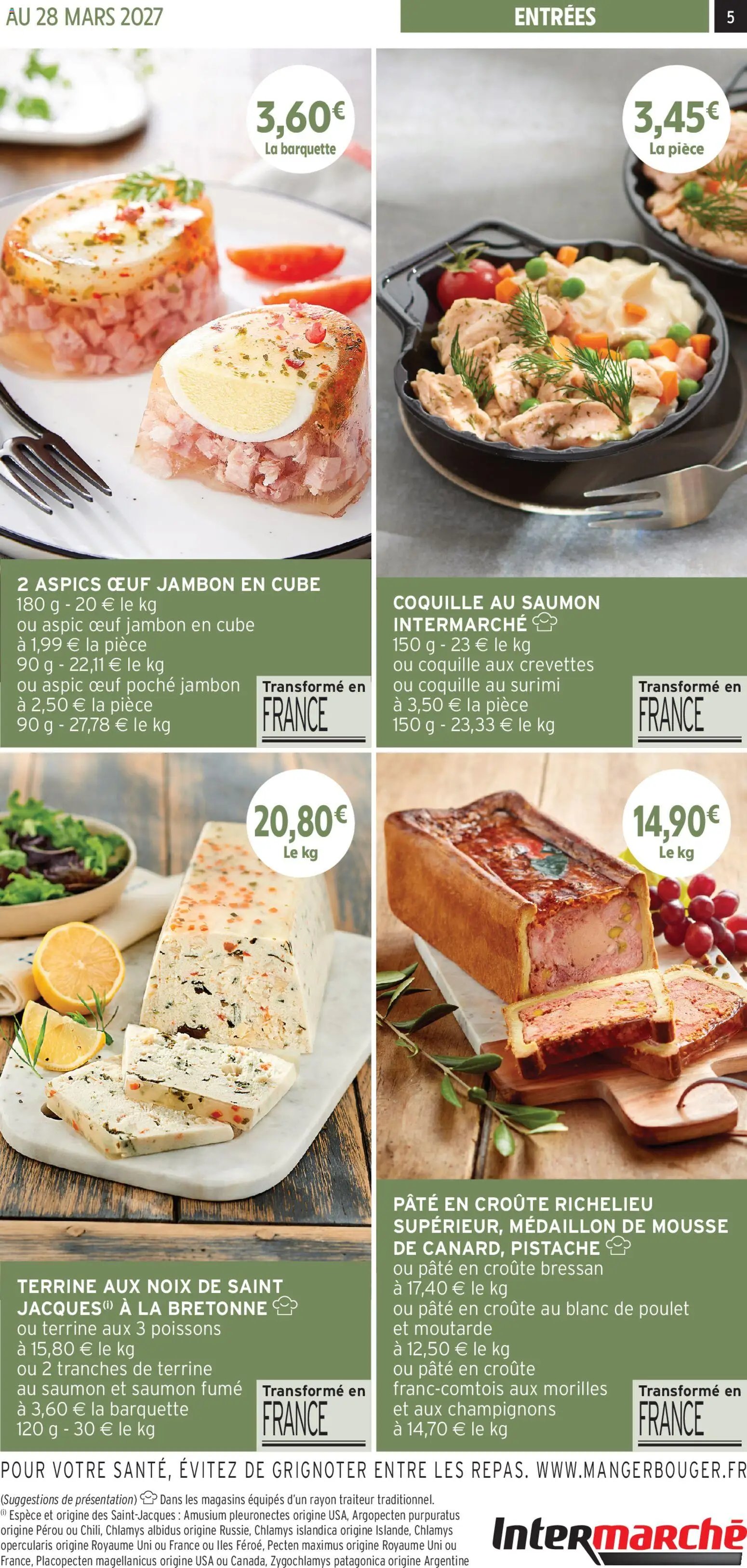 Intermarché - Les menus traiteur automne/hiver