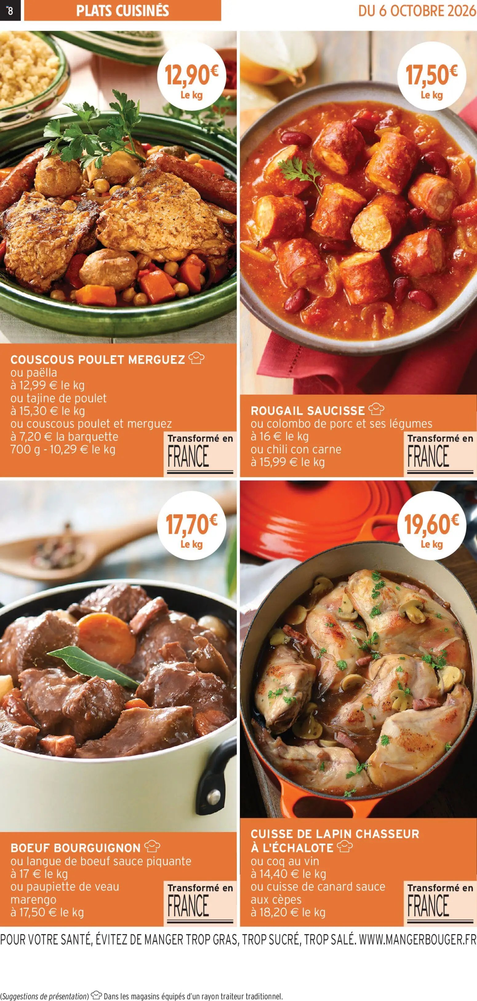 Intermarché - Les menus traiteur automne/hiver
