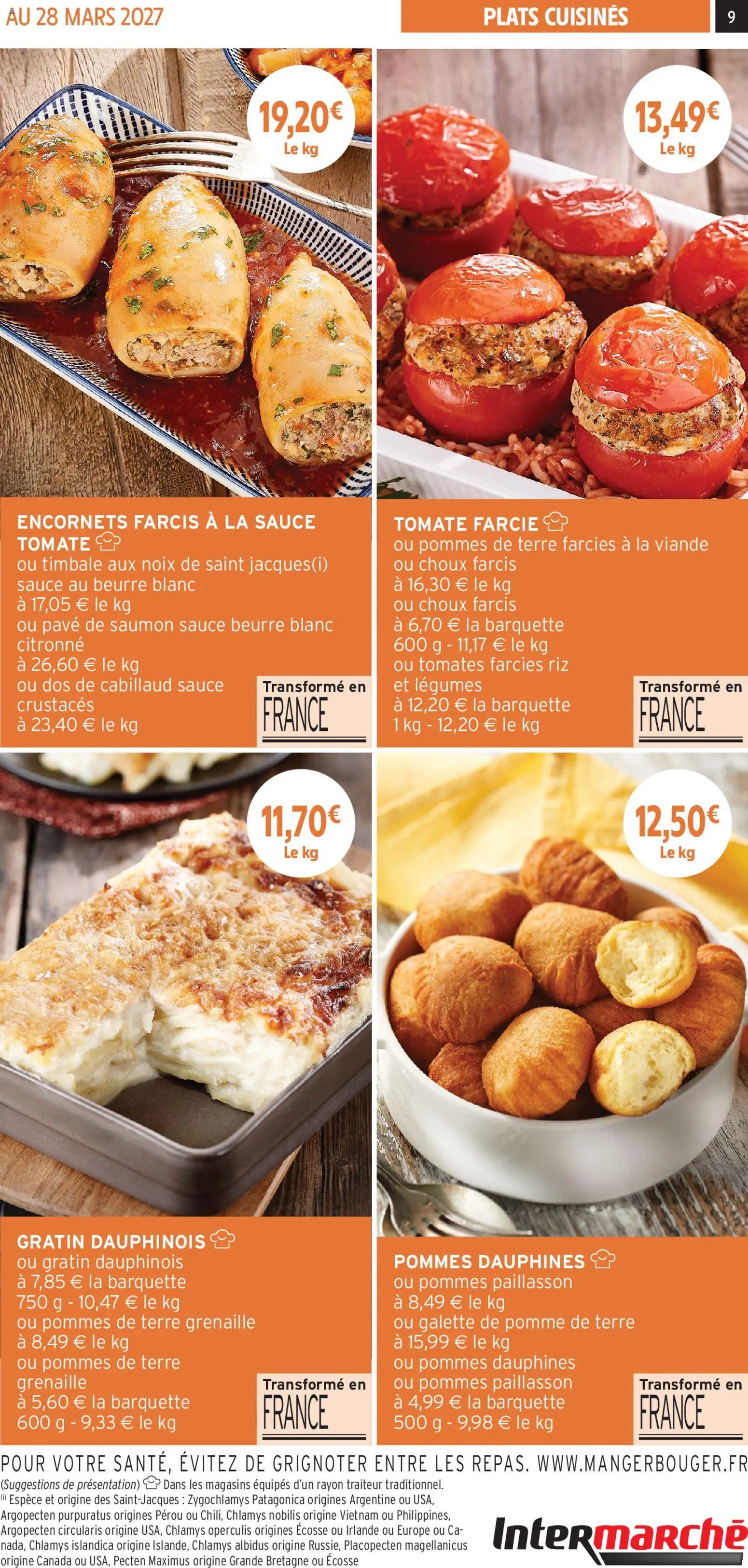 Intermarché - Les menus traiteur automne/hiver