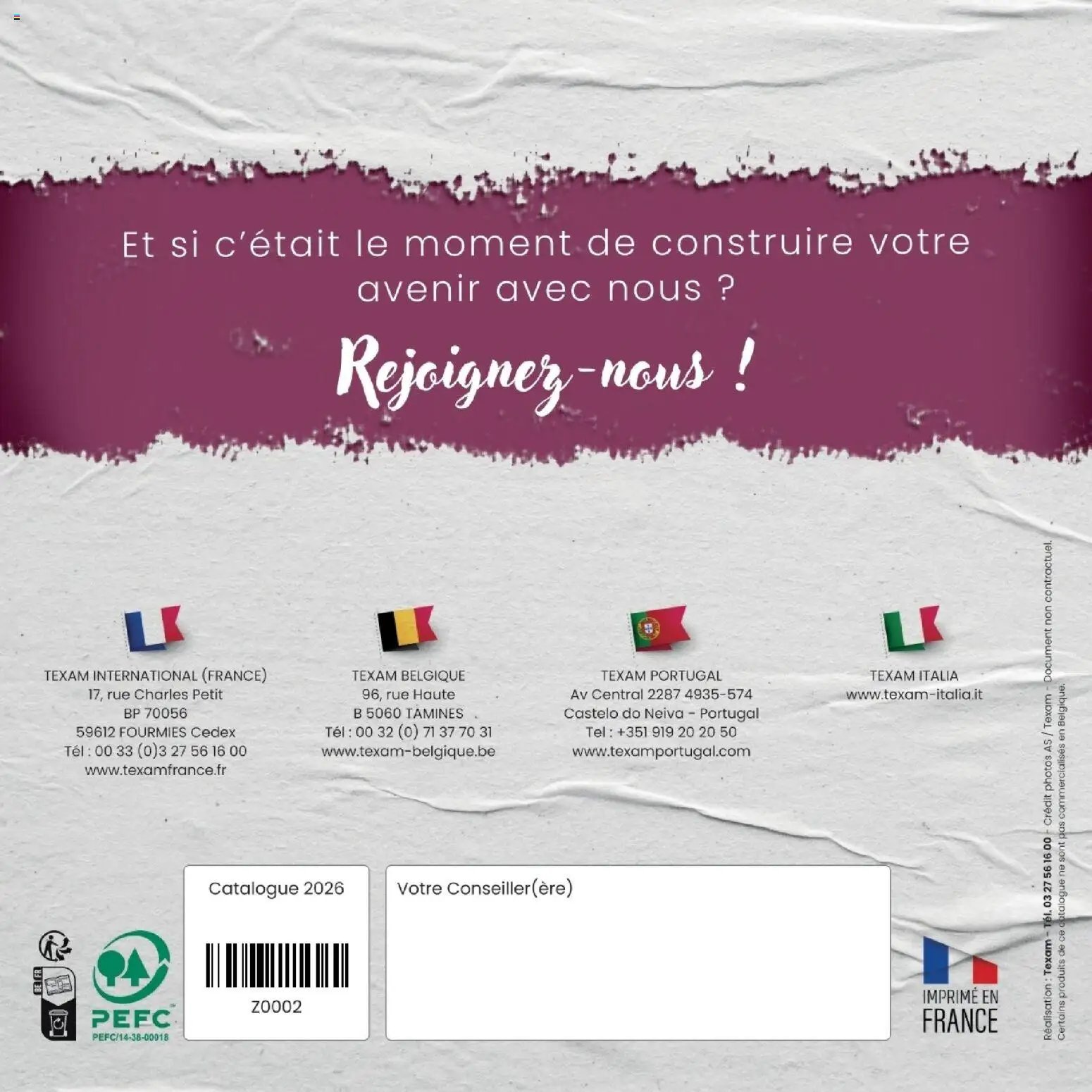 Texam catalogue 2026 (2026-02-02 - 2026-12-31)