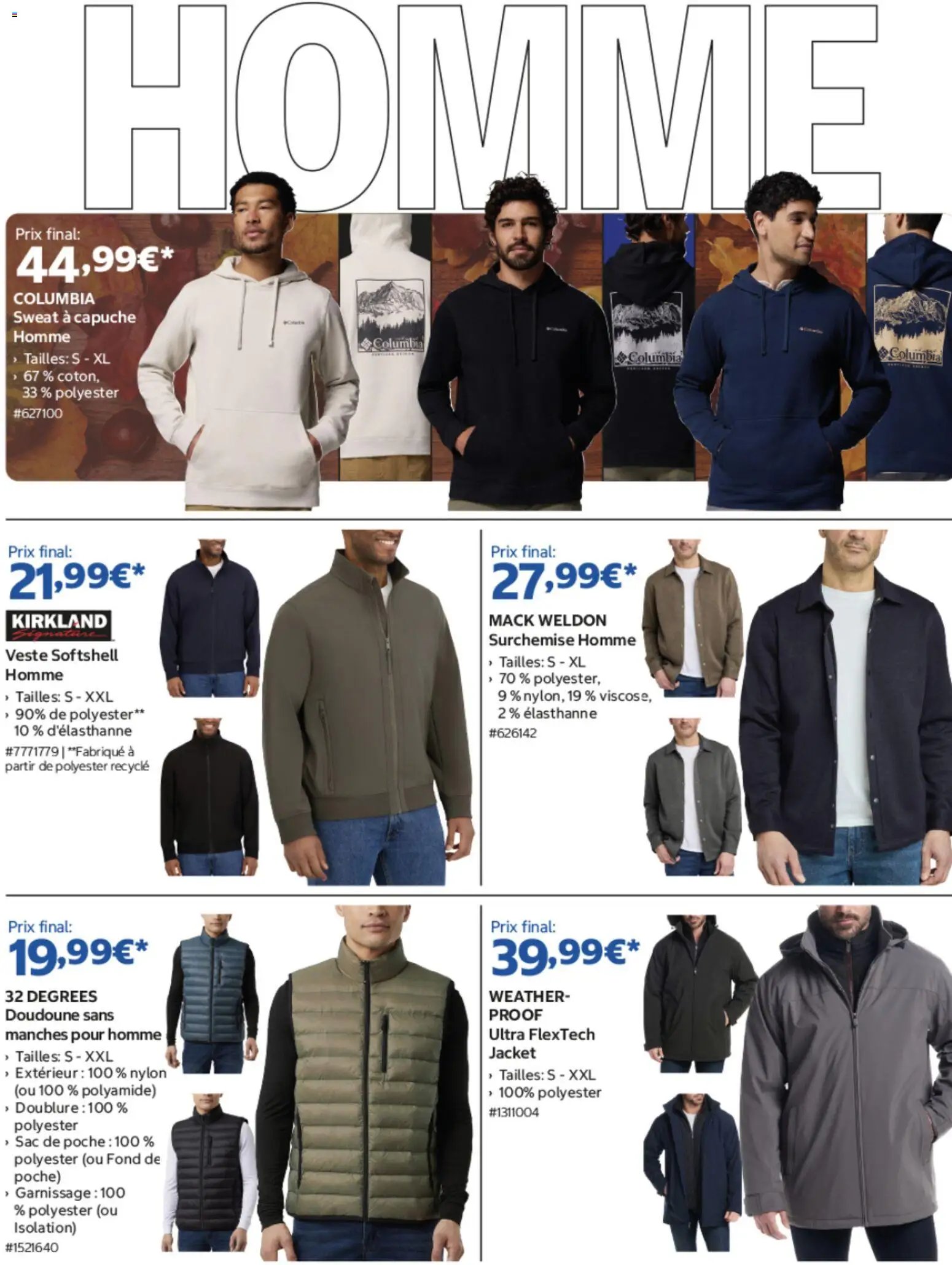 Costco Mode automne : femmes, hommes et enfants