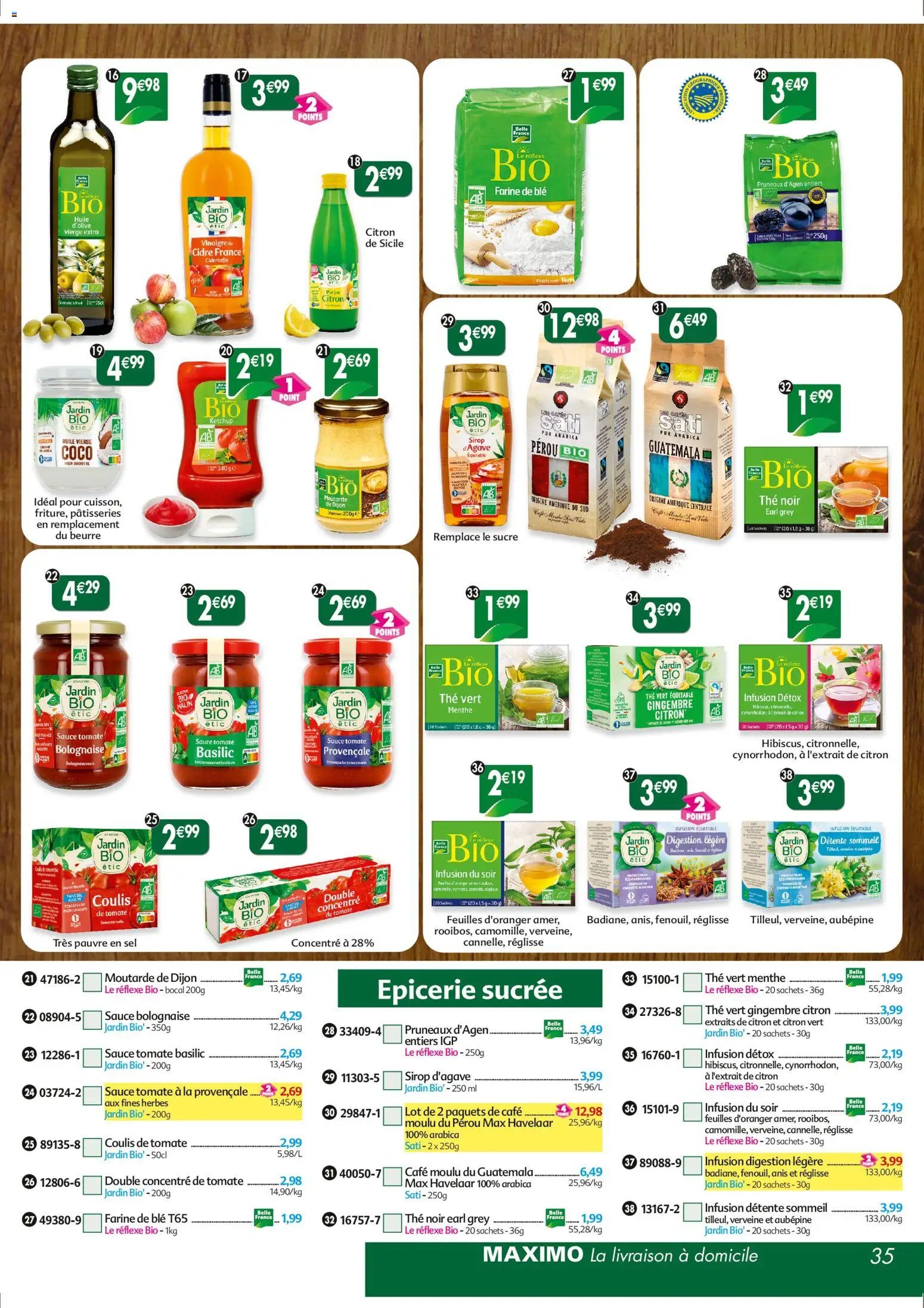 Maximo catalogue epicerie