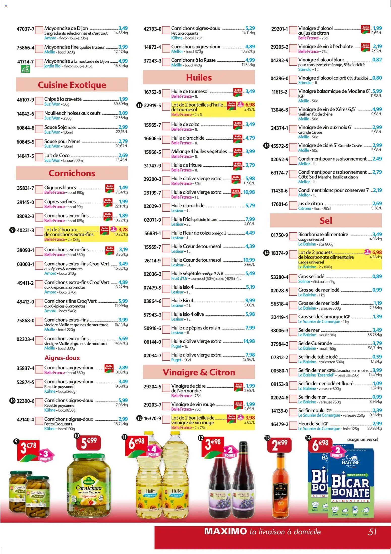 Maximo catalogue epicerie