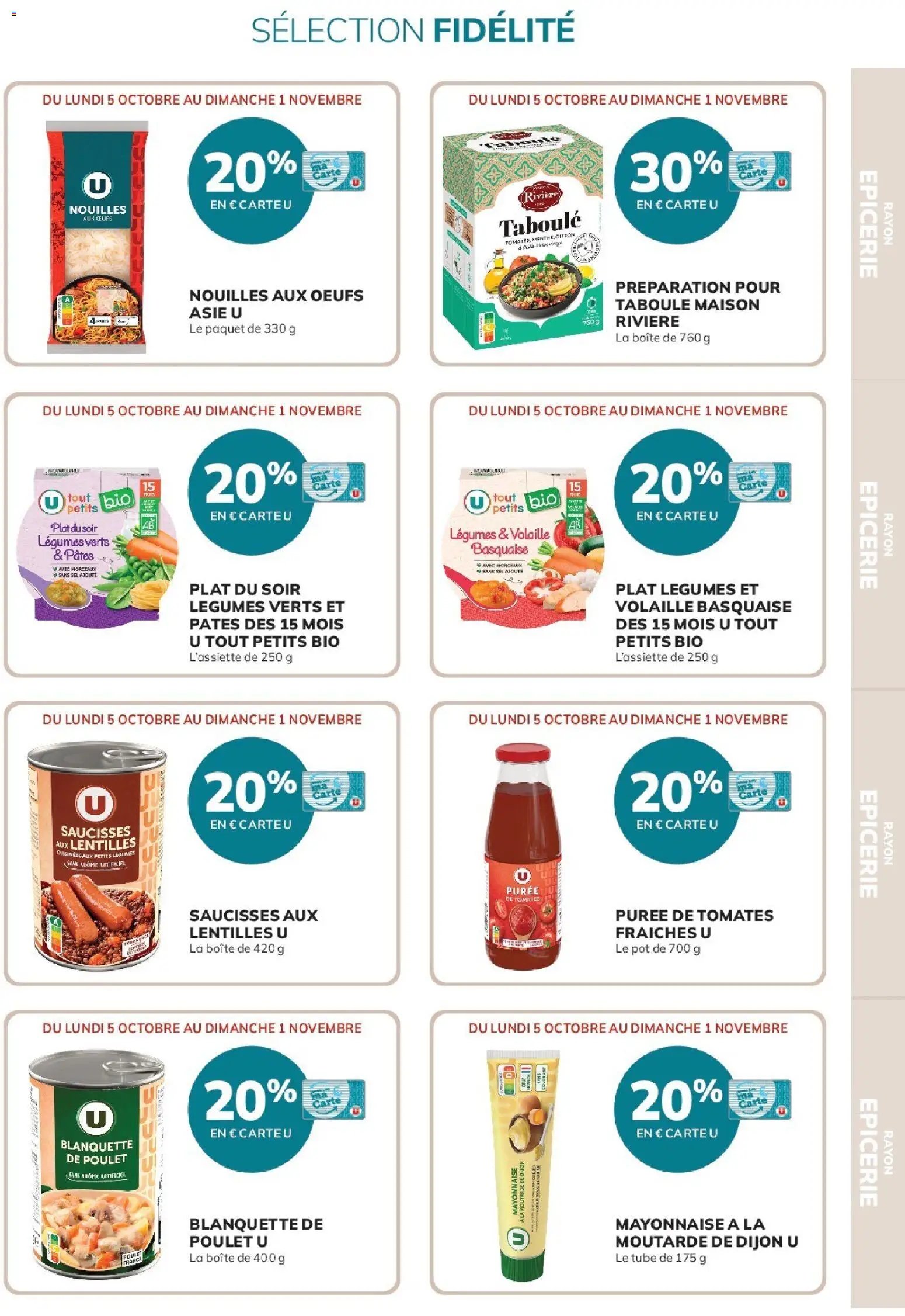Hyper U - Ma sélection Carte U Octobre