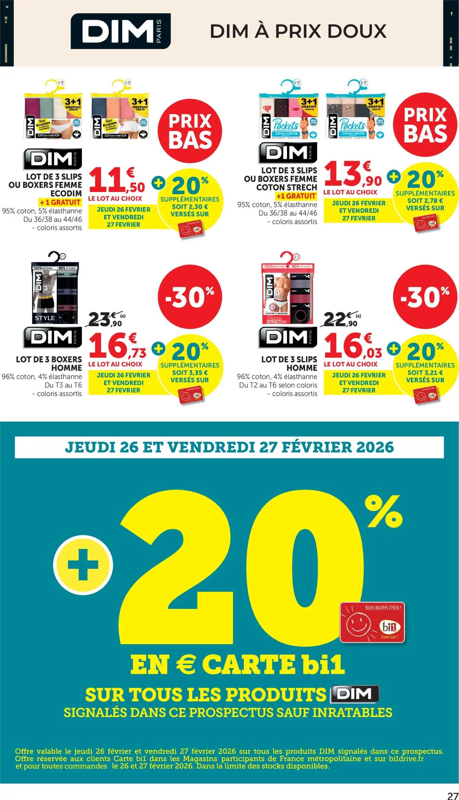 bi1 catalogue supermarché