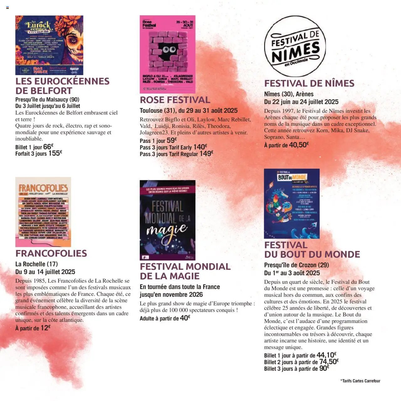 Carrefour City Le book de vos sorties (2025-03-24 - 2025-09-30)