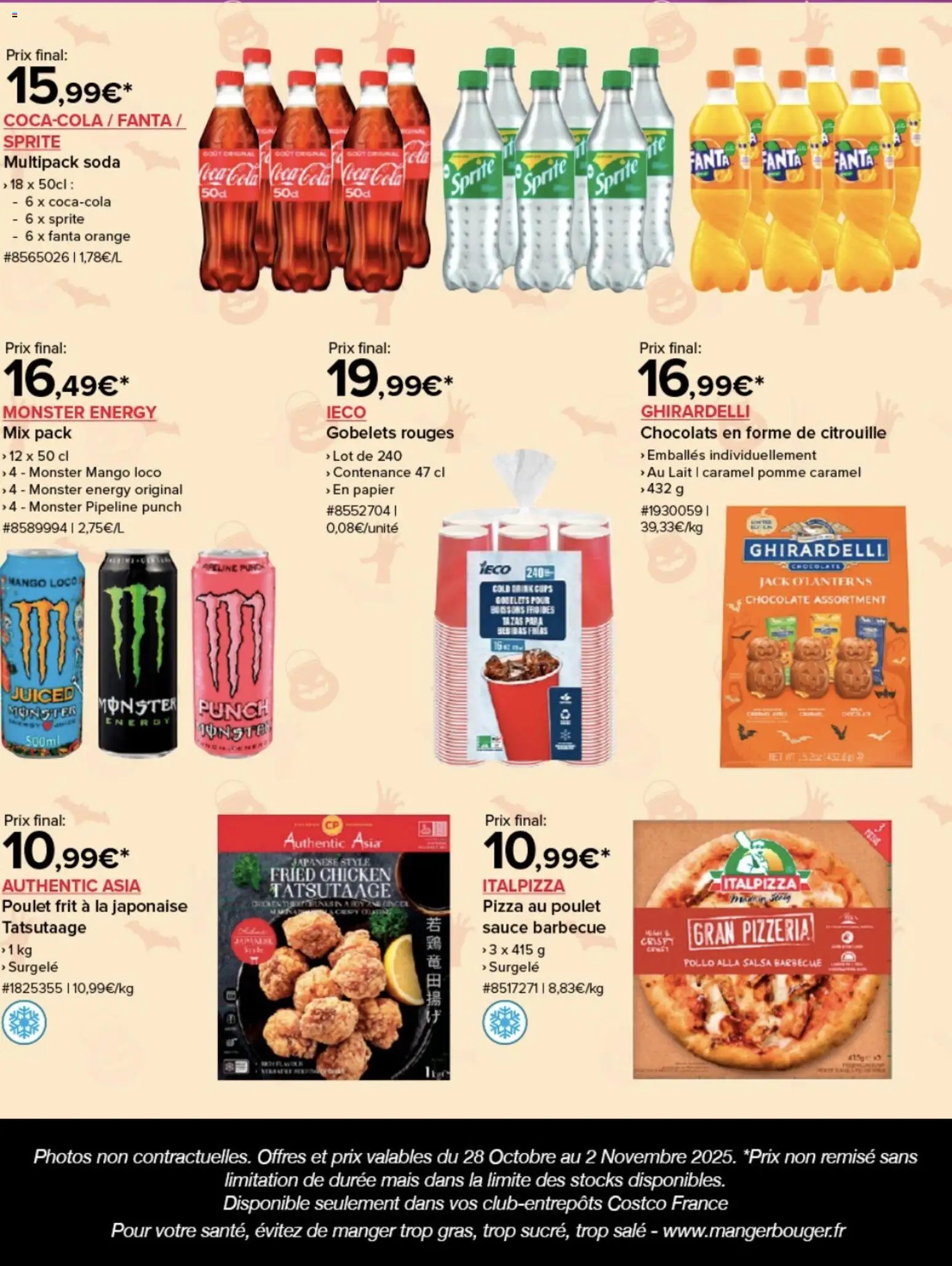 Costco catalogue Préparez le fête d'Halloween