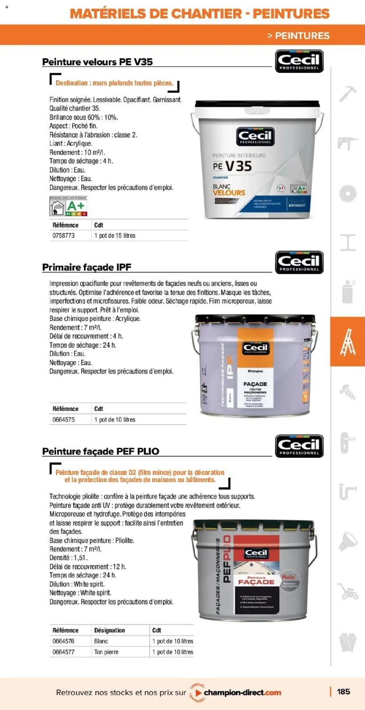 Champion Direct catalogue Selection Maintenance (2025-01-10 - 2025-12-31)