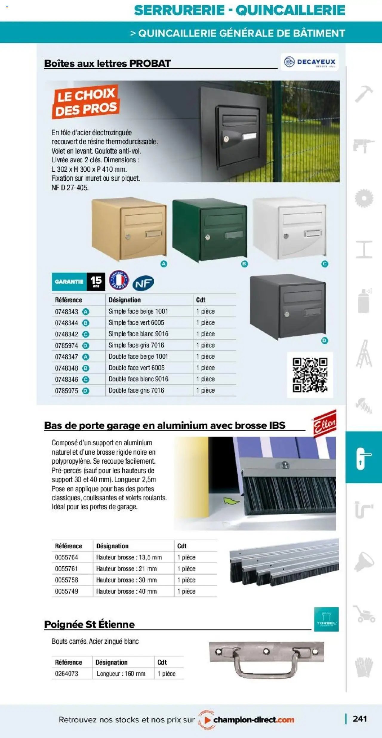 Champion Direct catalogue Selection Maintenance (2025-01-10 - 2025-12-31)