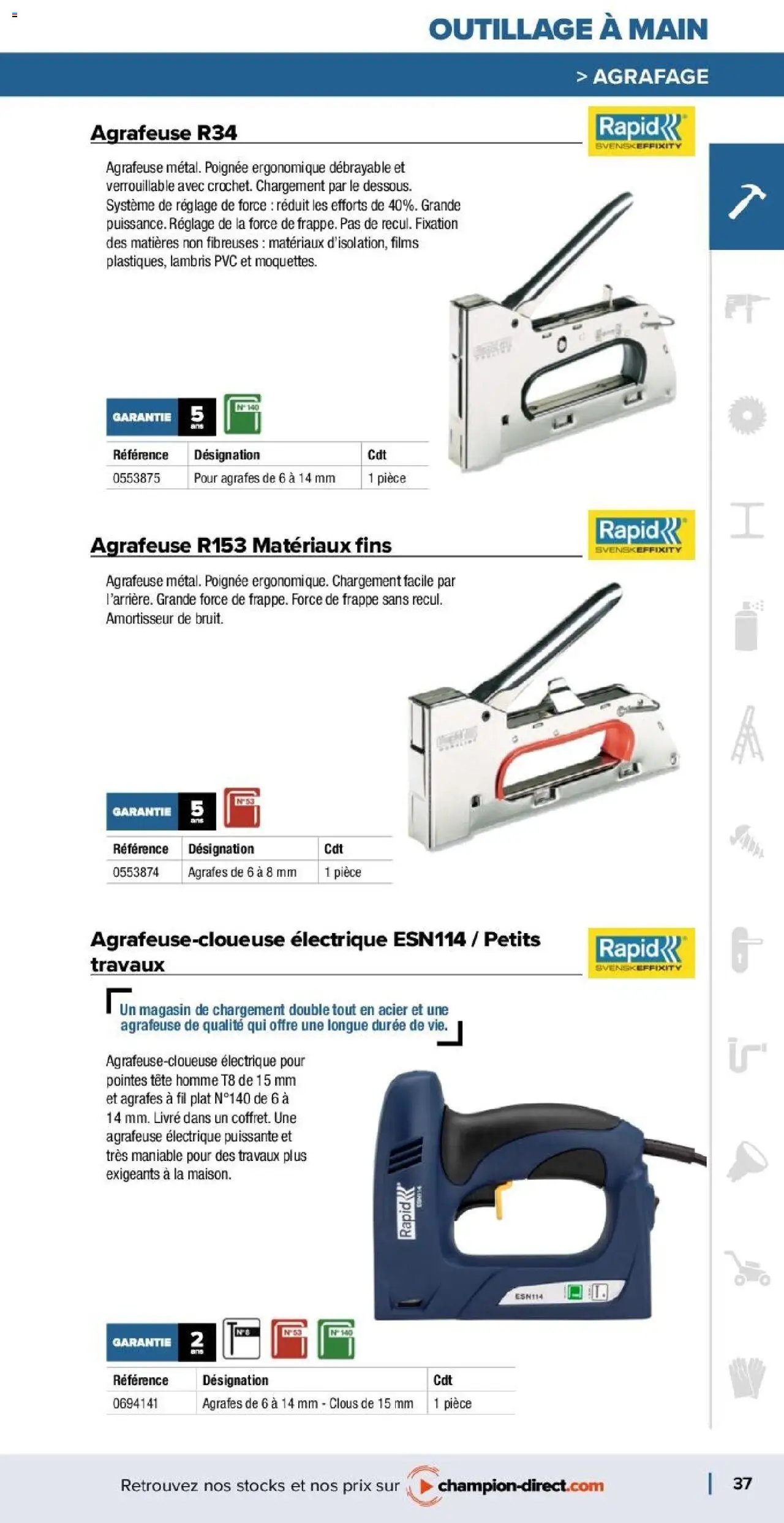 Champion Direct catalogue Selection Maintenance (2025-01-10 - 2025-12-31)