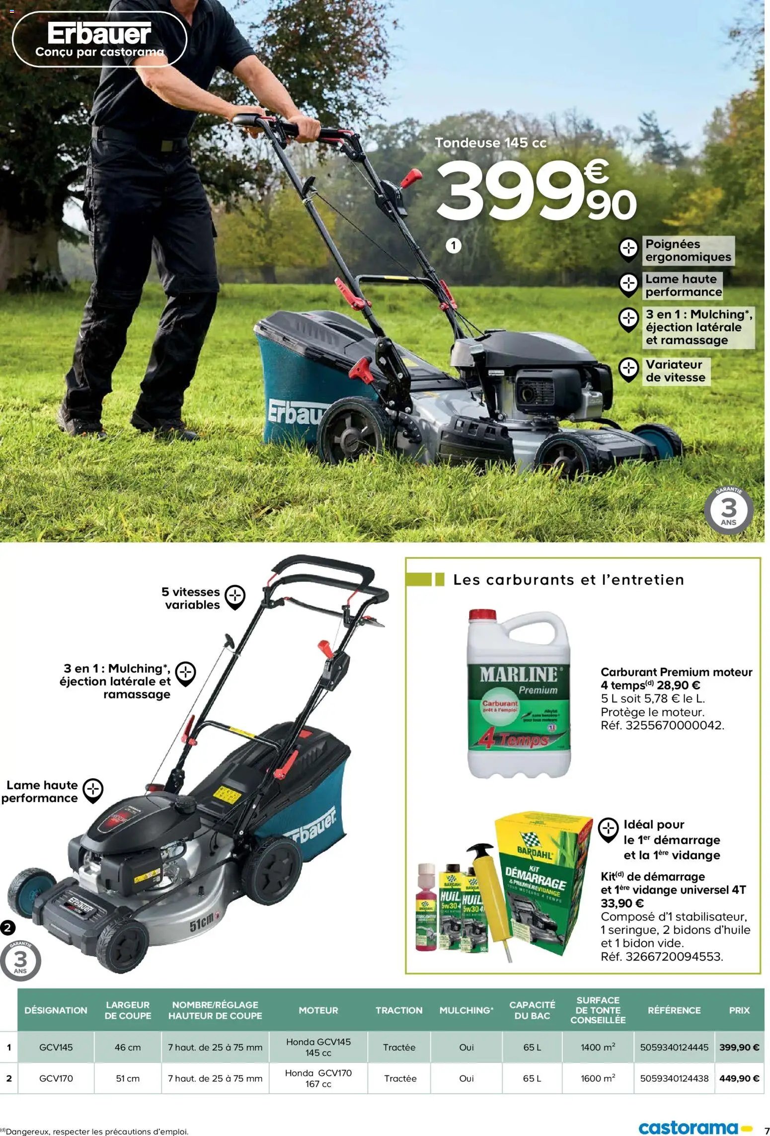 Castorama Outils motorisés de jardin et nettoyeurs haute pression