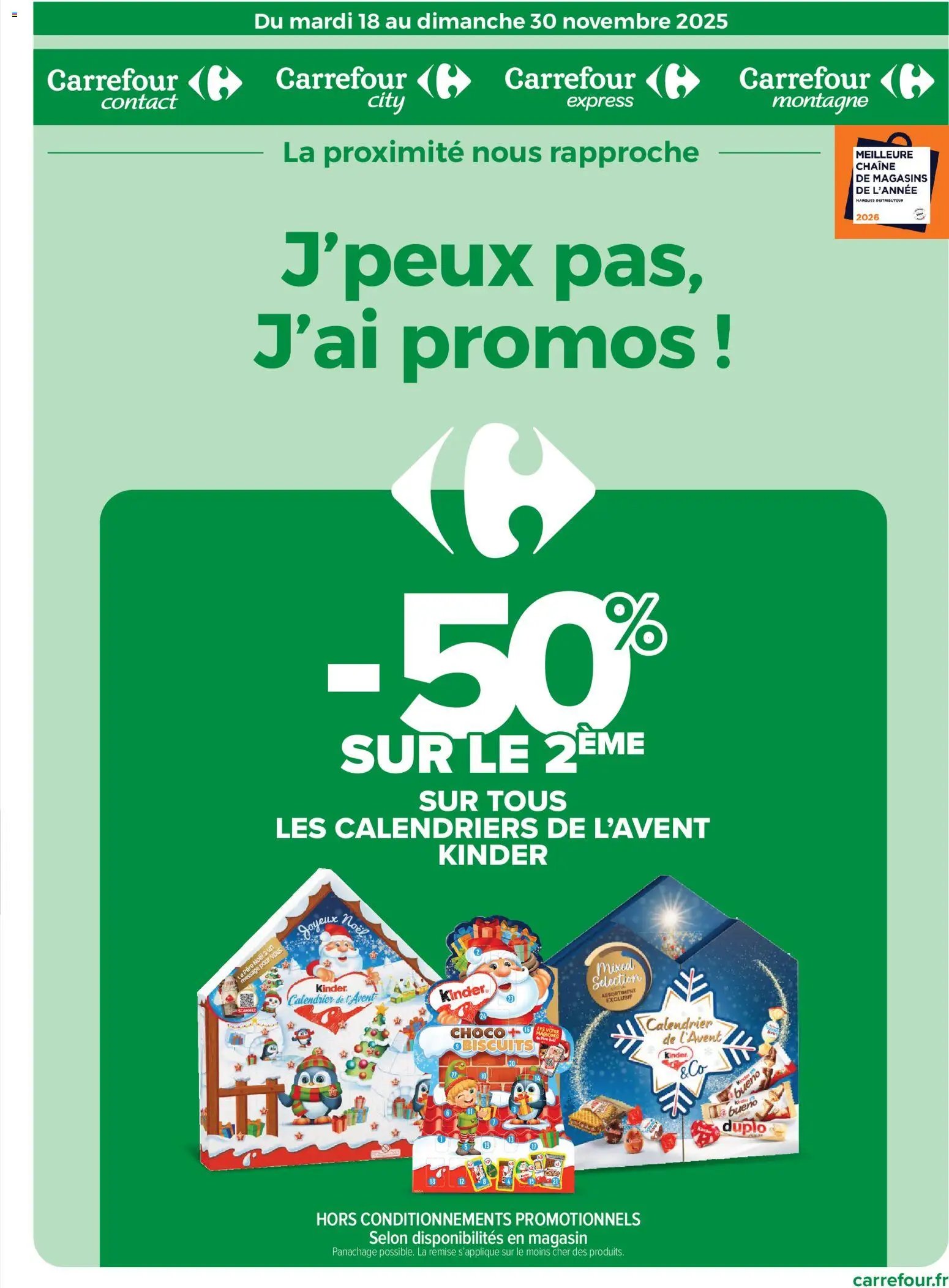 Carrefour contact J'peux pas, j'ai promos