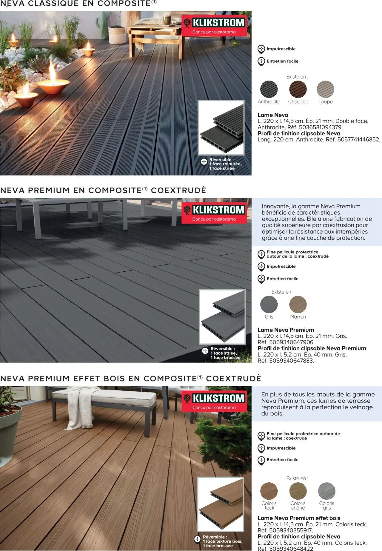 Castorama Clôture et terrasse Neva